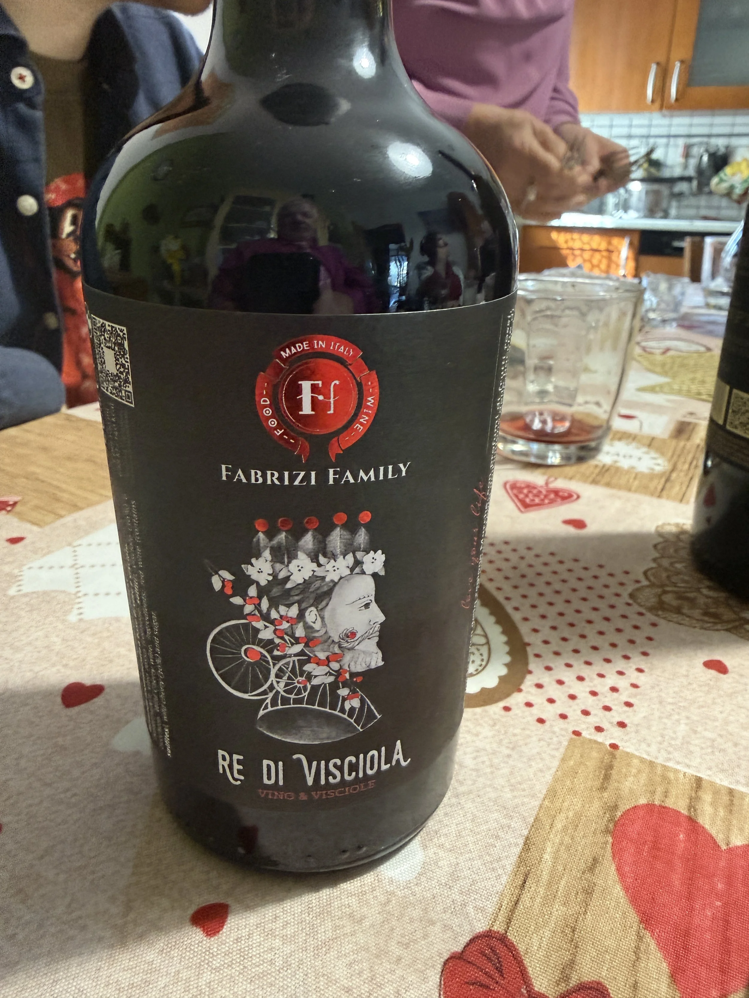 Italian red wine with dinner