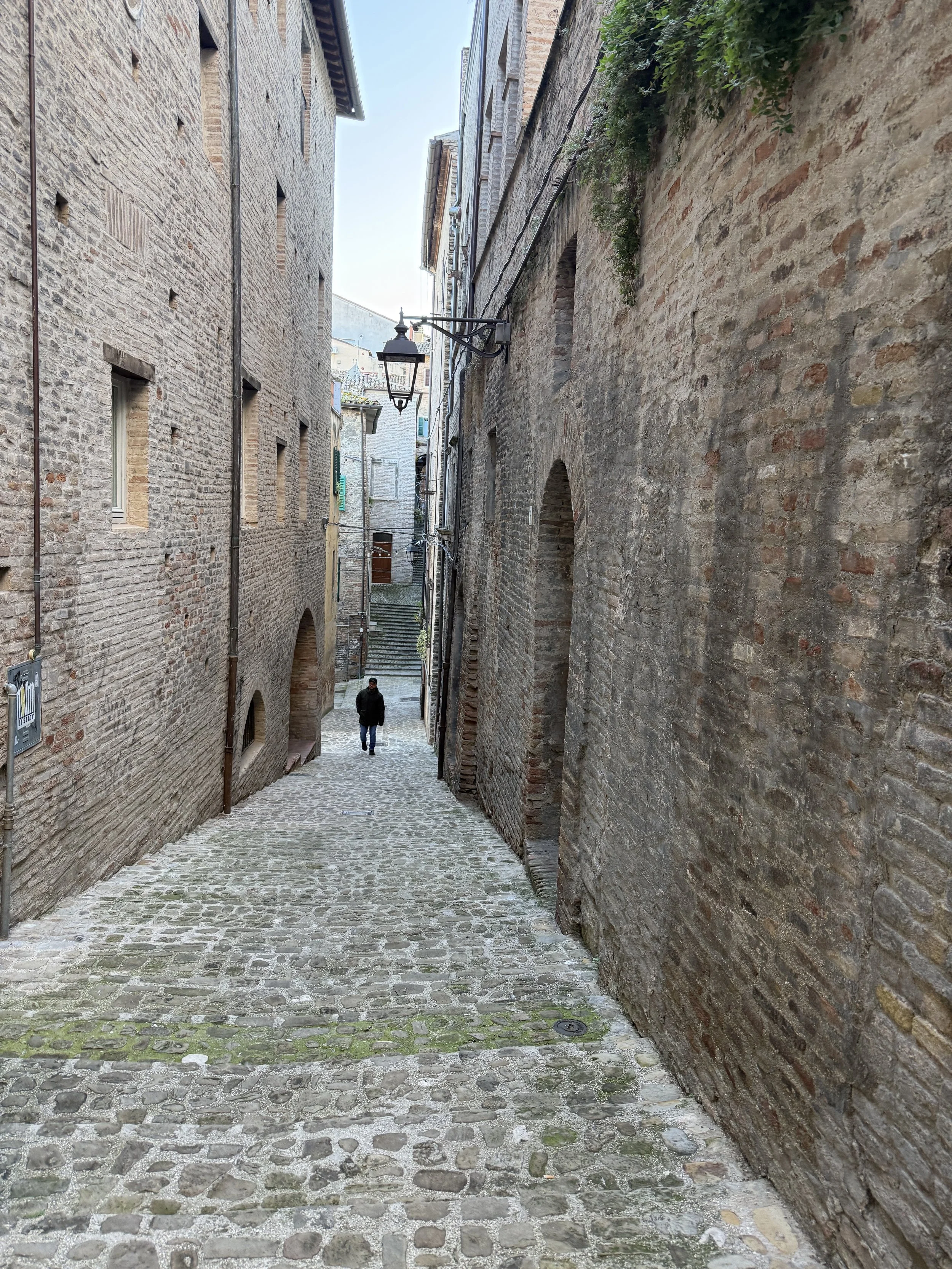 Narrow side streets.