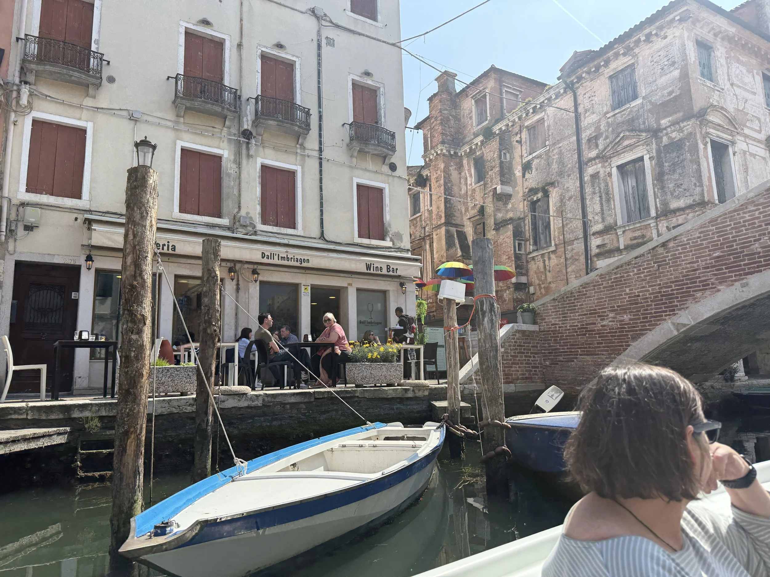 Cafe along the canal.
