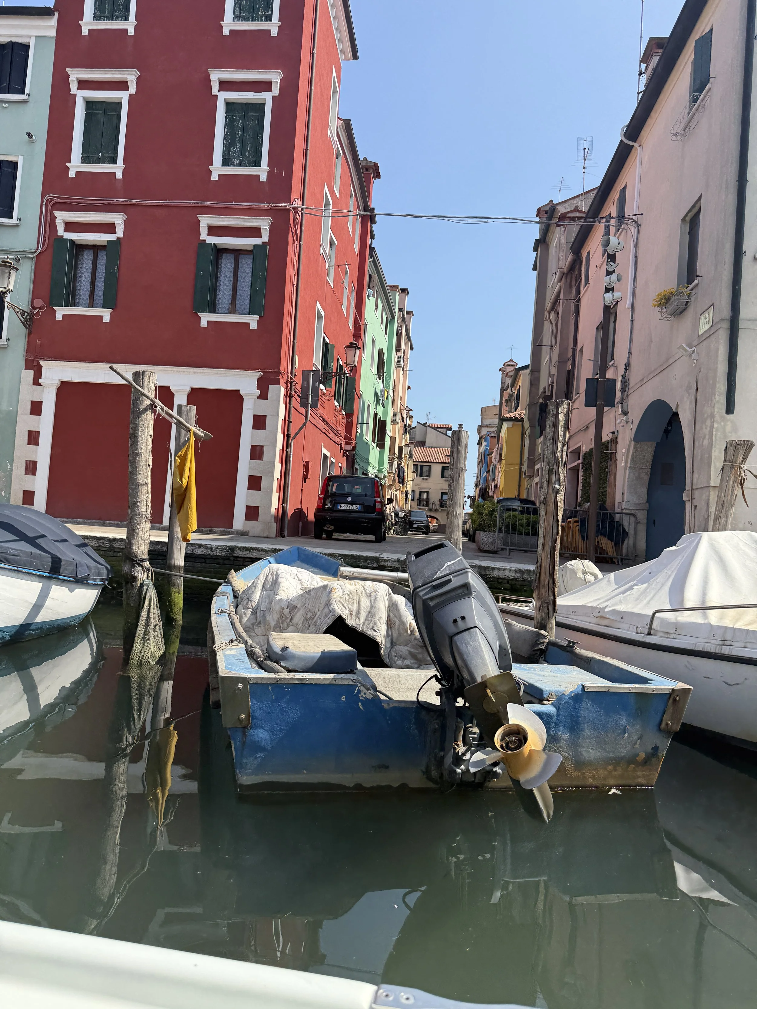 View of  the Apartment we rented from the canal.