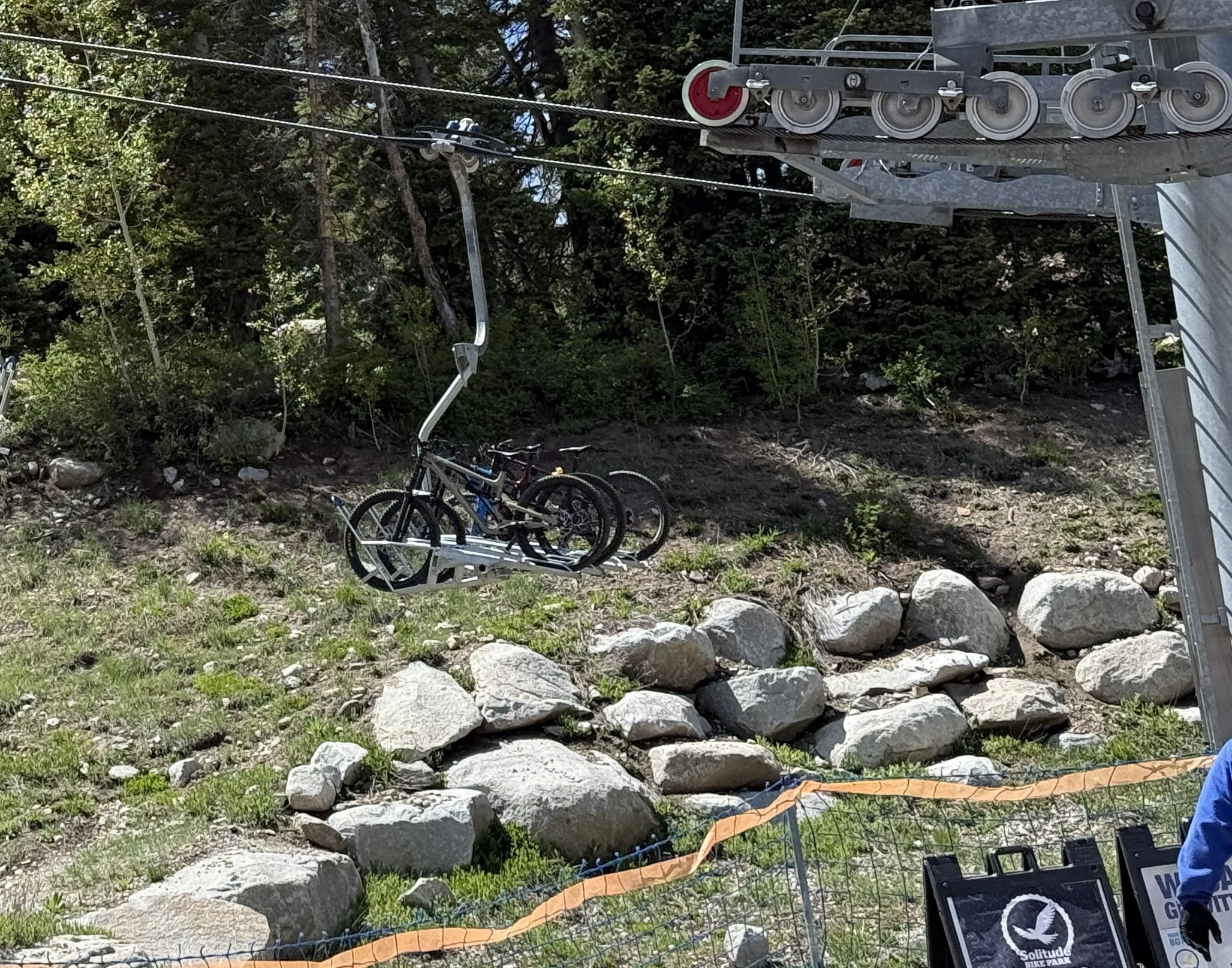 Bikes going up