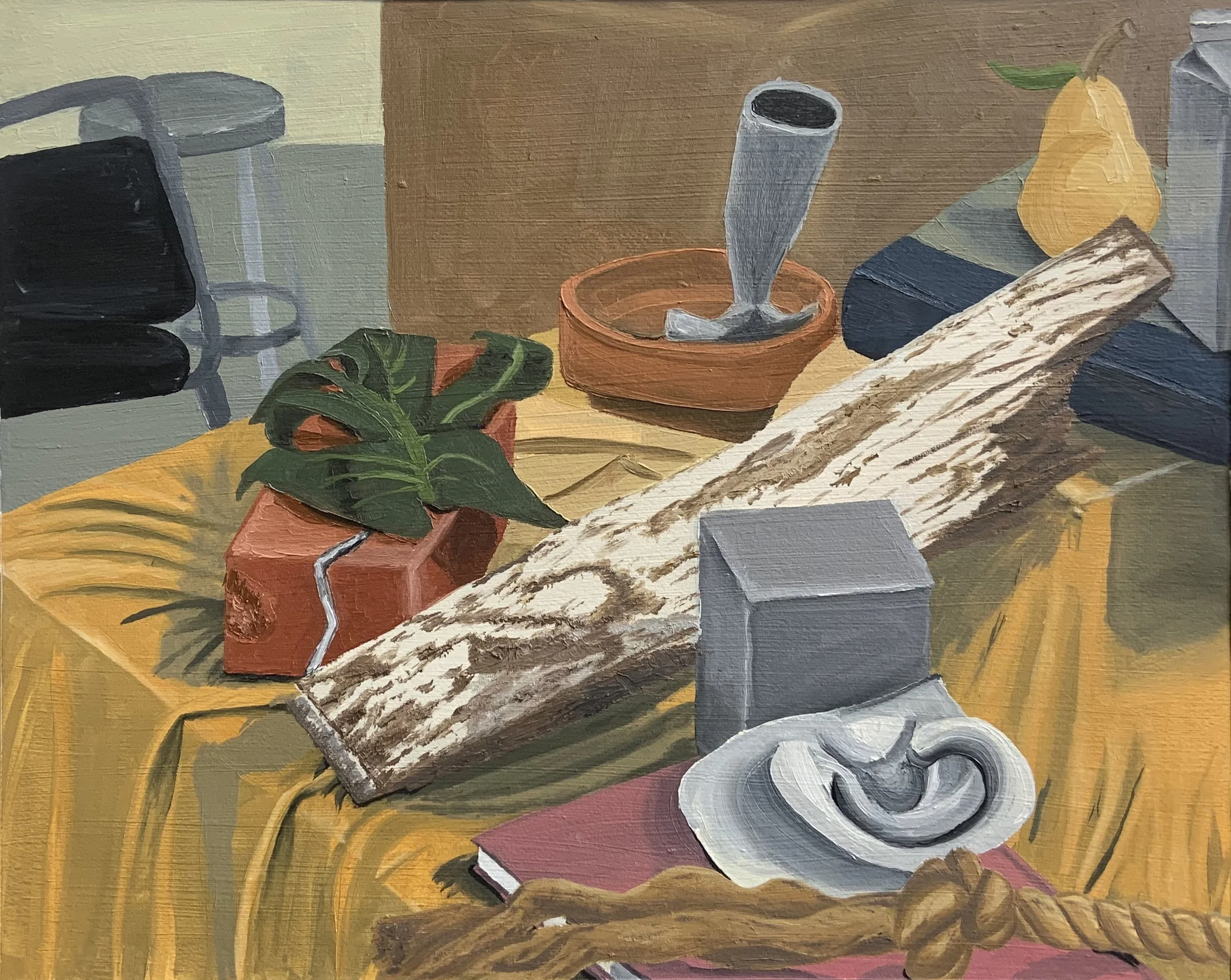 still life muted palette -- oil paint