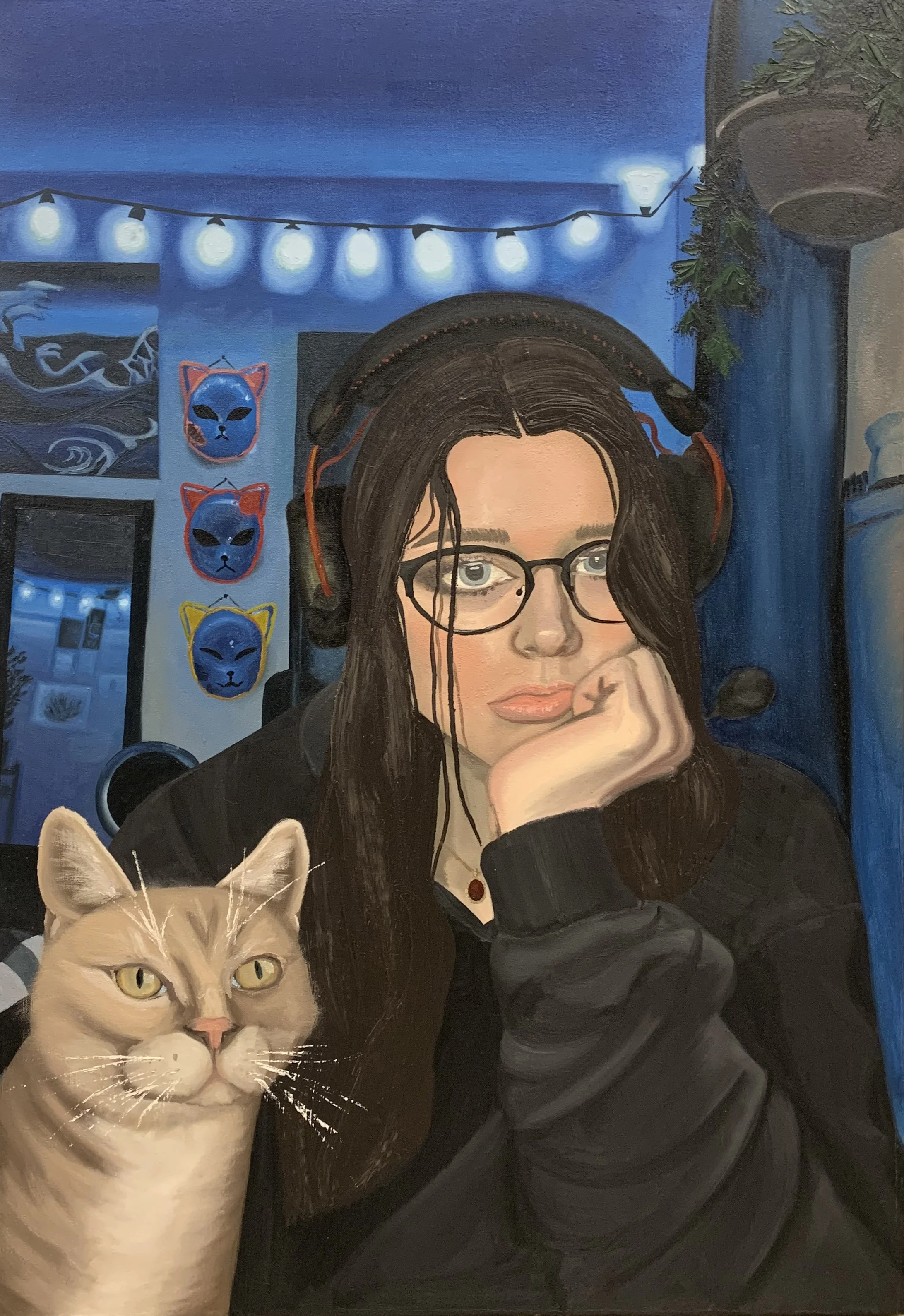 self portrait 2023 -- oil paint