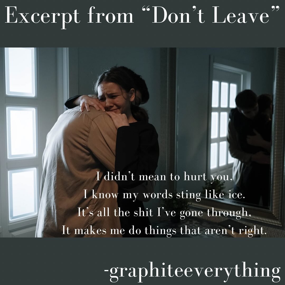 &ldquo;Don&rsquo;t Leave &ldquo; - read the full poem on my website linked in my profile!

Do not repost without credit.

#voiceofpoets #excerpt #excerpts #graphiteeverything #poem #poems #poetry #poet #poets #poemoftheday #poetscommunity #poetrycomm