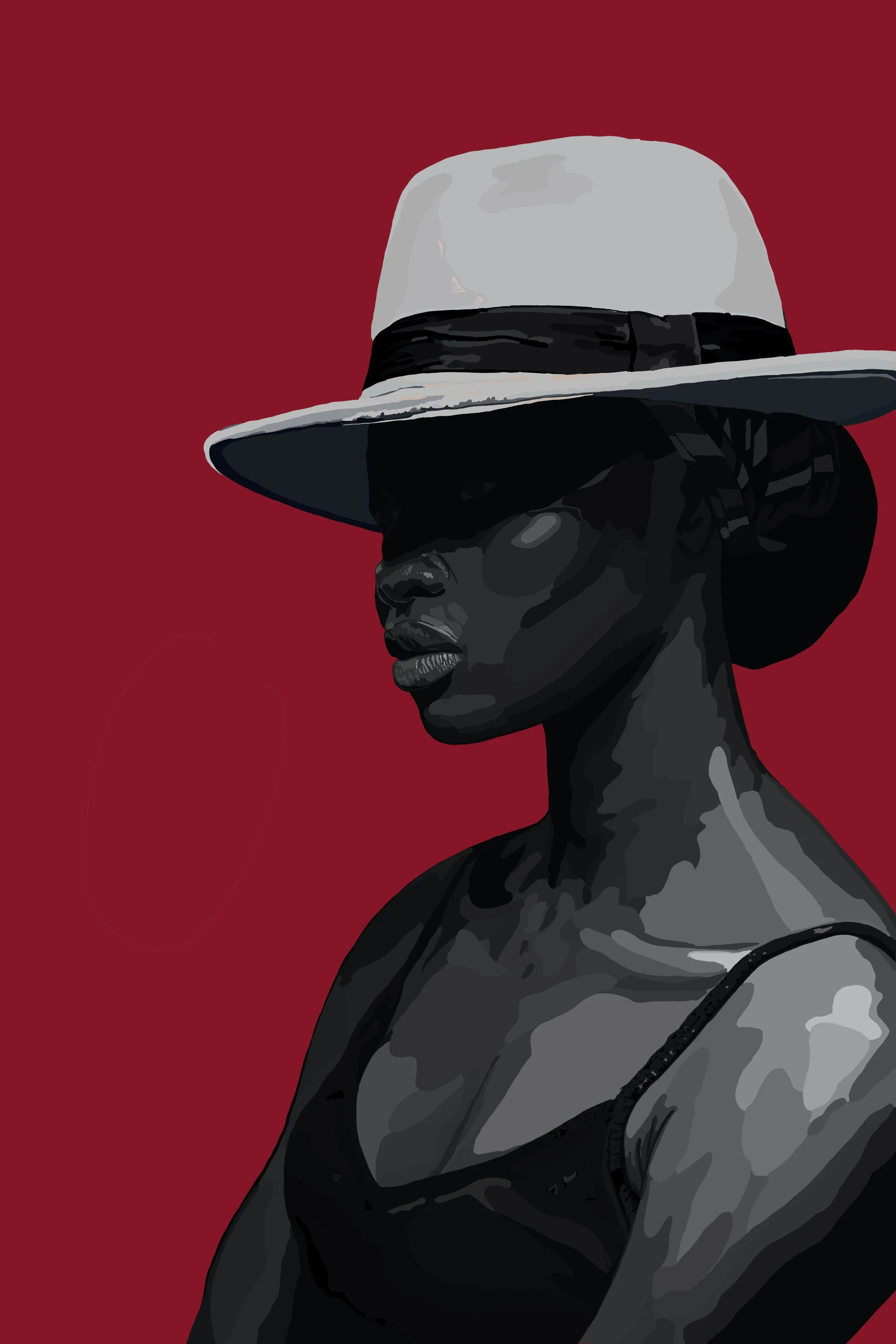 Black woman digital art tropical vacation.jpg