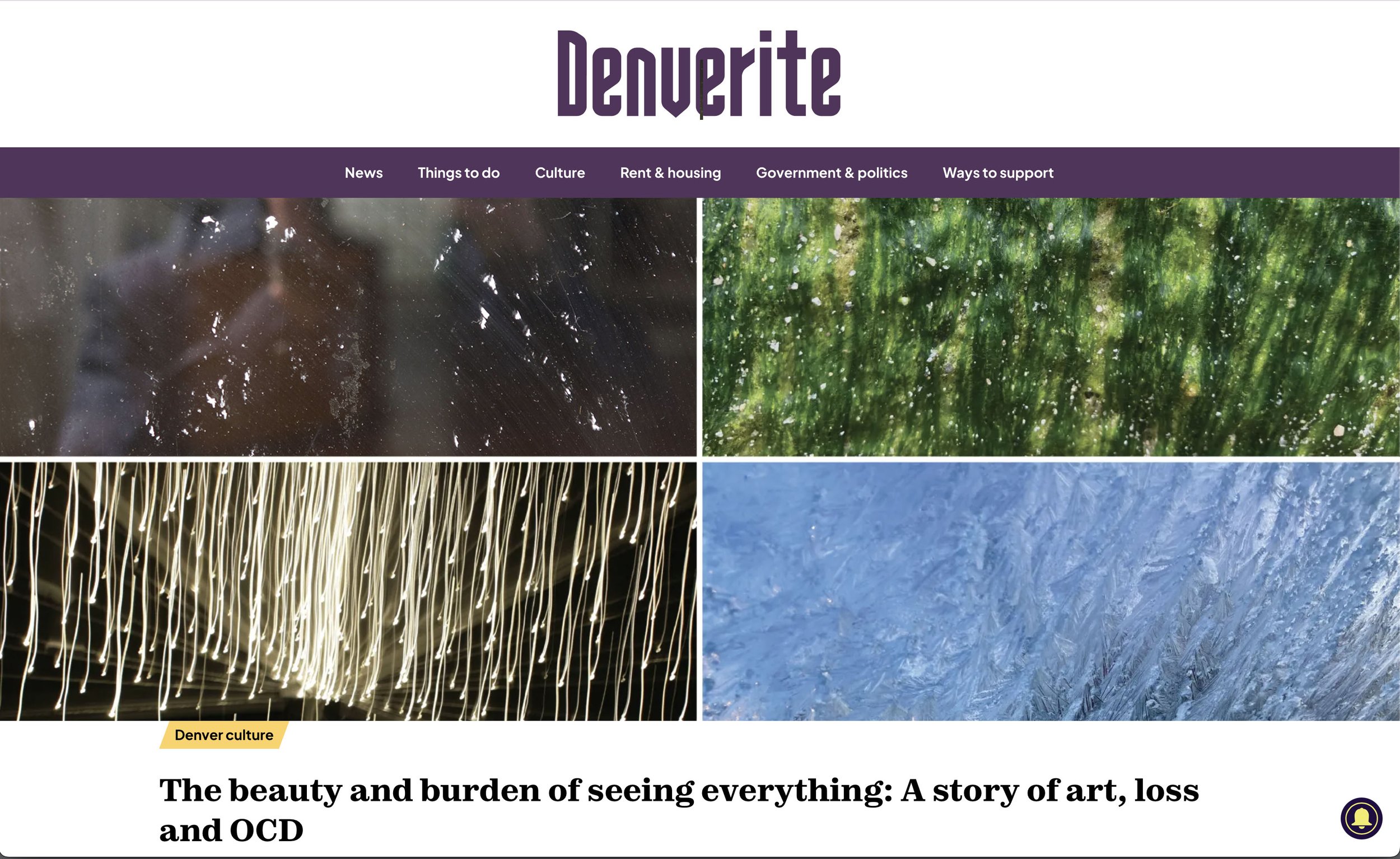 Denverite feature story by Maggie Donahue - The Beauty and burden of seeing everything: A story of art, loss and OCD