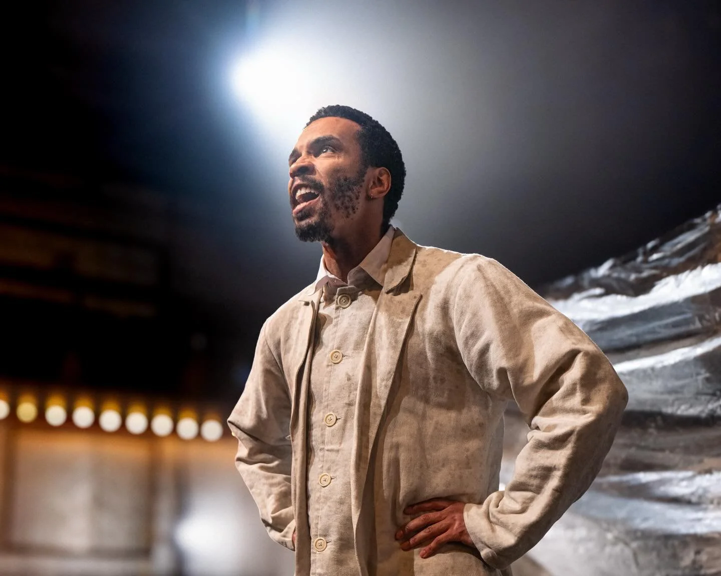 Today I realized I&rsquo;ve been working on Edmund for four years now. By far the longest I&rsquo;ve work with a character. I also realized today that for four years I&rsquo;ve been saying one of my lines wrong. 🤦🏾&zwj;♂️. 

Last week at La MaMa. C