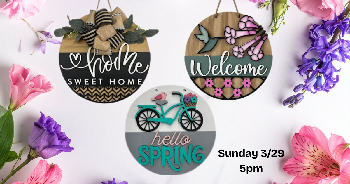 🌷Spring door hanger painting