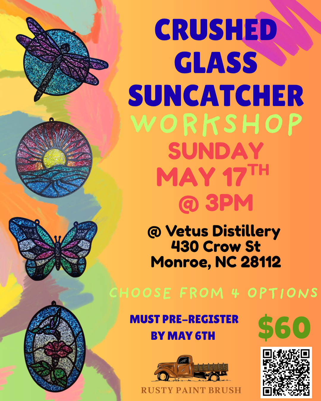 Crushed Glass Suncatcher