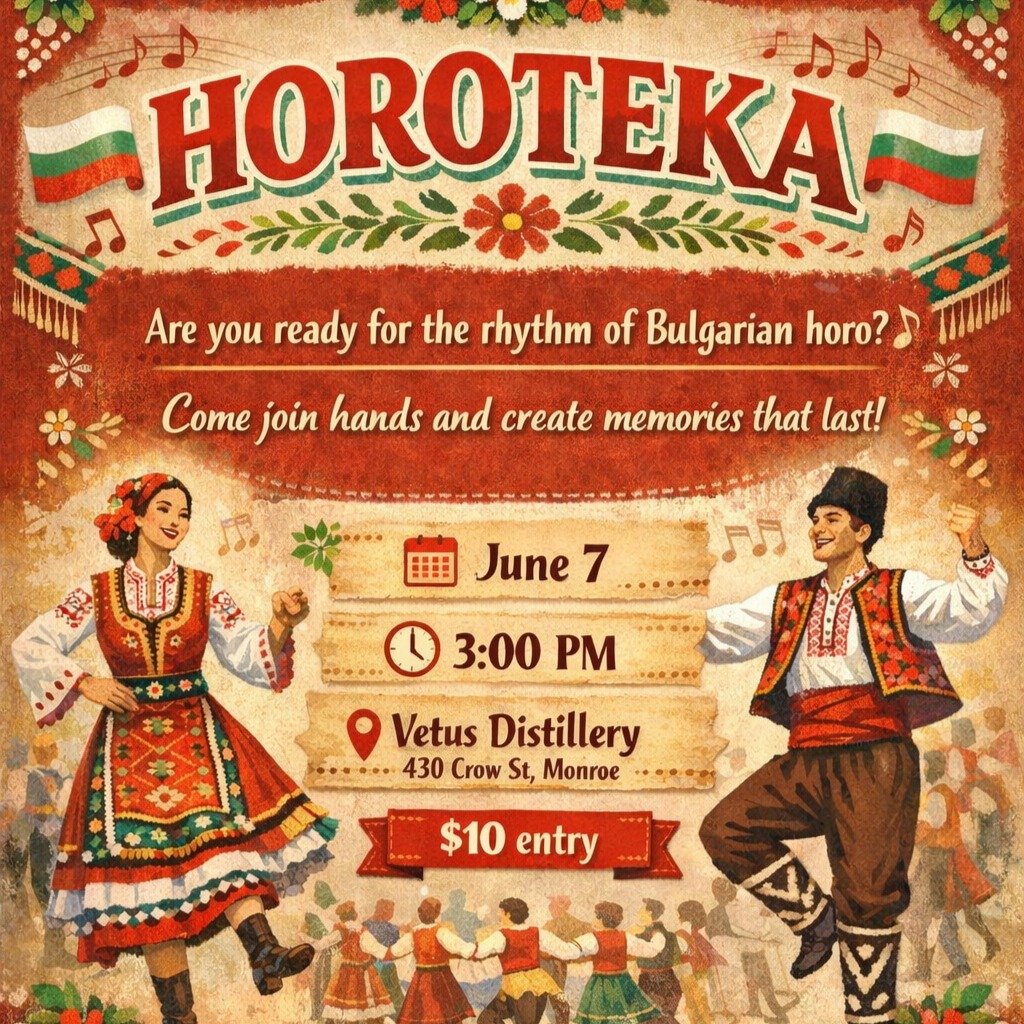 Join us for an afternoon of Bulgarian horo dancing, music, and good company!🔥

Whether you&rsquo;ve danced horo for years, want to try it for the first time, or simply come watch and enjoy the atmosphere &mdash; everyone is welcome.

Feel free to br