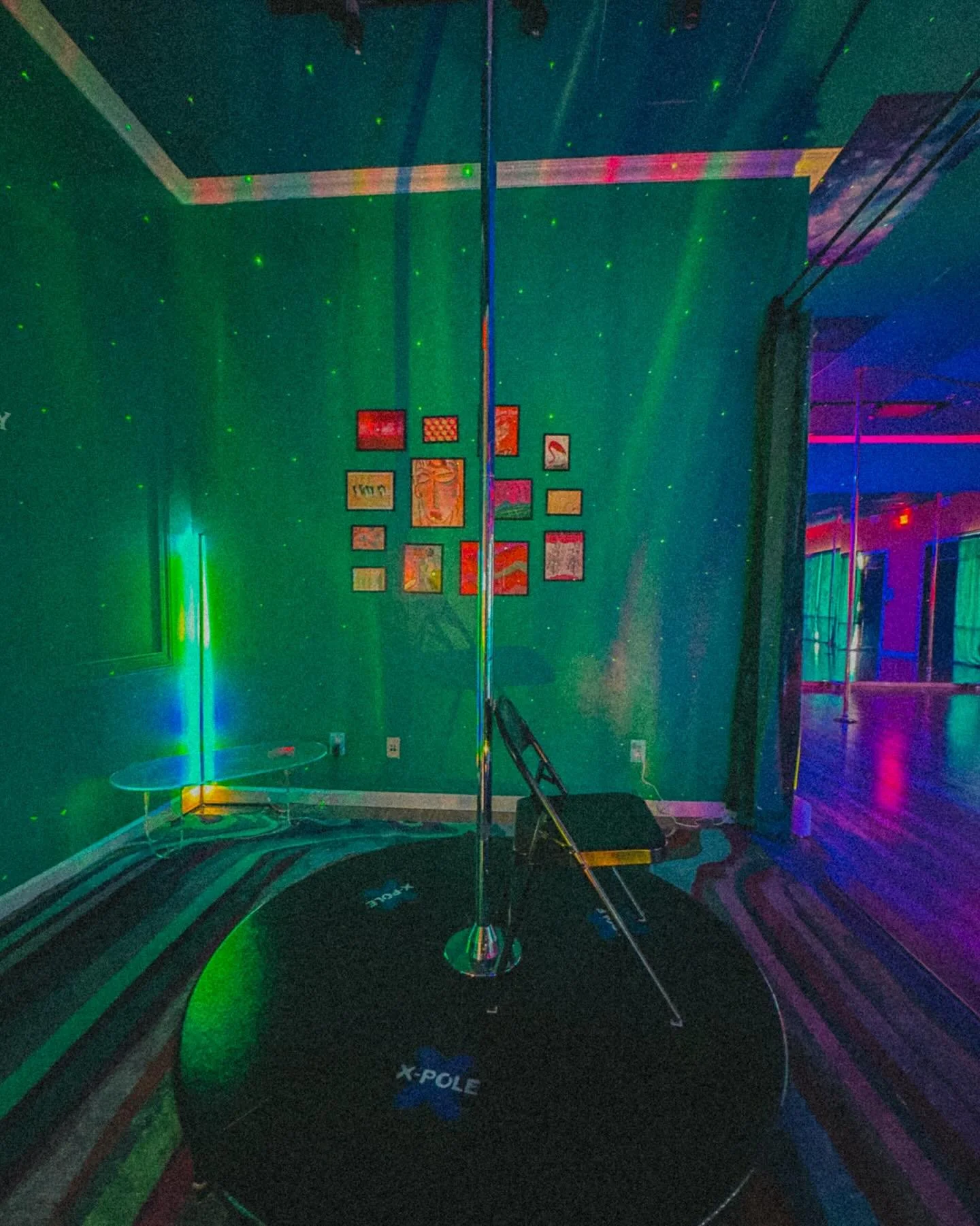 Did you know we have a stage pole? The Main Stage features a 45 mm chrome XPole X-Stage Lite. If you&rsquo;re a performer with a gig coming up, consider booking a drop in! Dancing on a stage pole is a much different experience than dancing on a perma