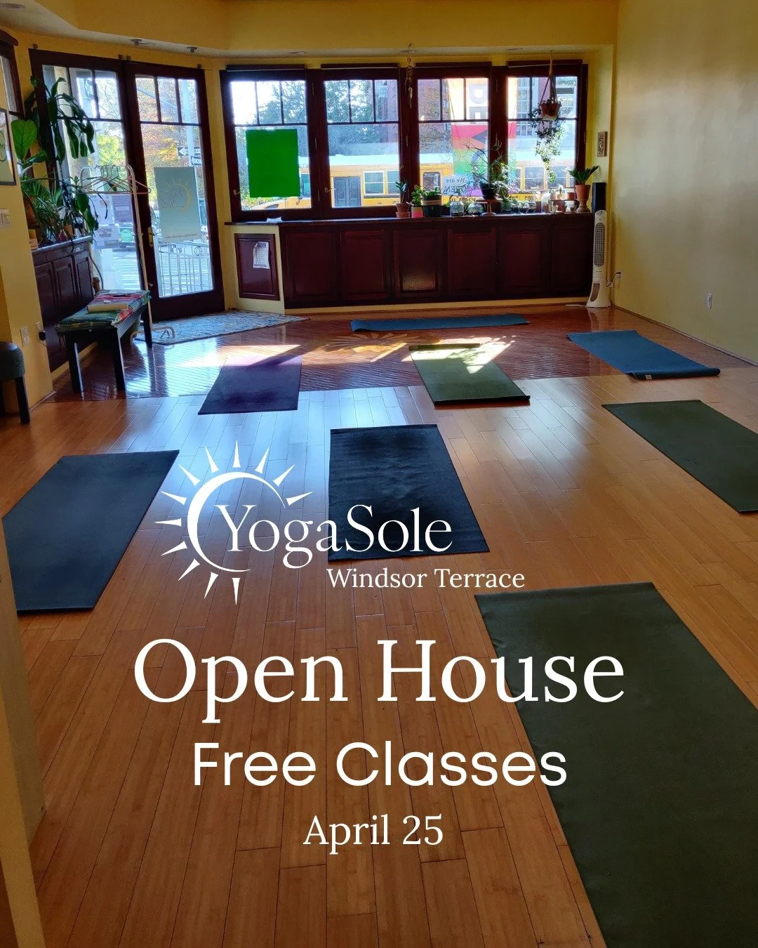Curious about YogaSole? This is your moment.
Join us for our Open House in Sunset Park on April 25 and experience yoga and fitness that meets you where you are. Move, breathe, and connect in a space designed for real bodies, real lives, and real comm