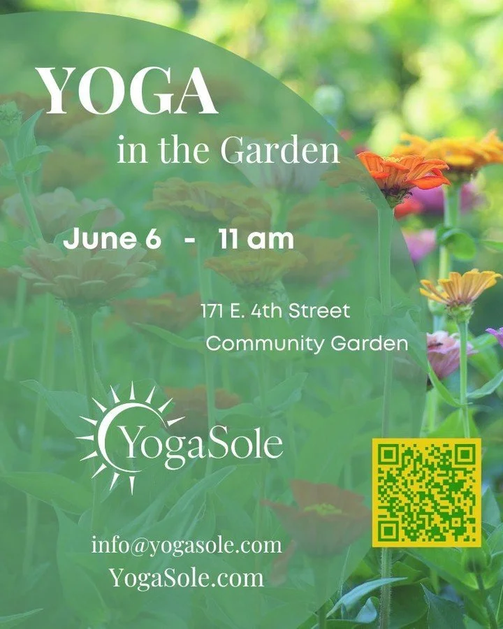 It's that time of year again. Let's go outside and do some yoga in the garden. Bring your mat and breathe with us among the flowers and the bees. 
#GardenYoga #outdooryoga #yogasole #opengarden