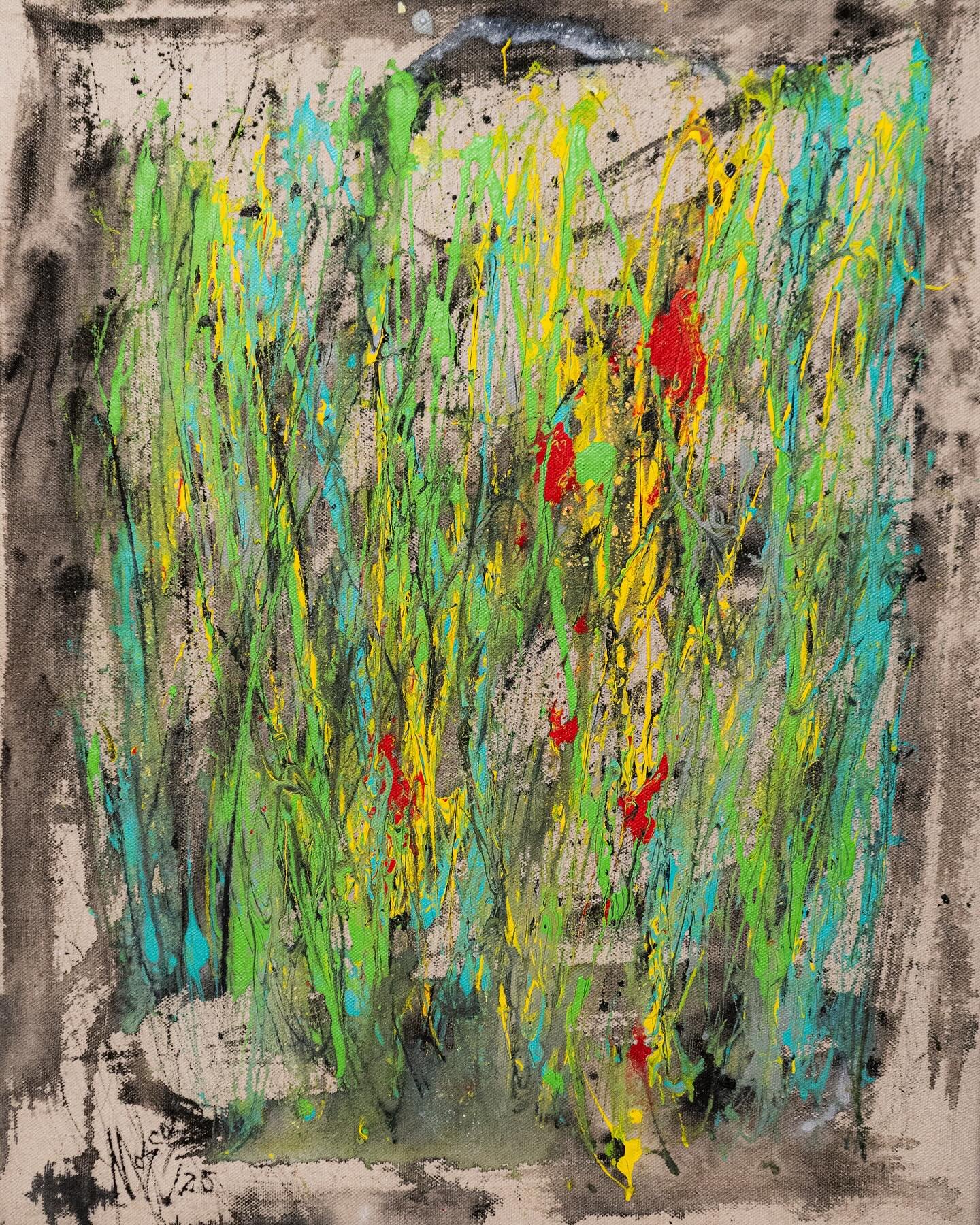 There is no form without a background that denies it, no stroke without the vertigo that sustains it.

The colors in these abstract works do not compose&mdash;they decompose. They are particles of time, frozen in the instant of creation. Each line is