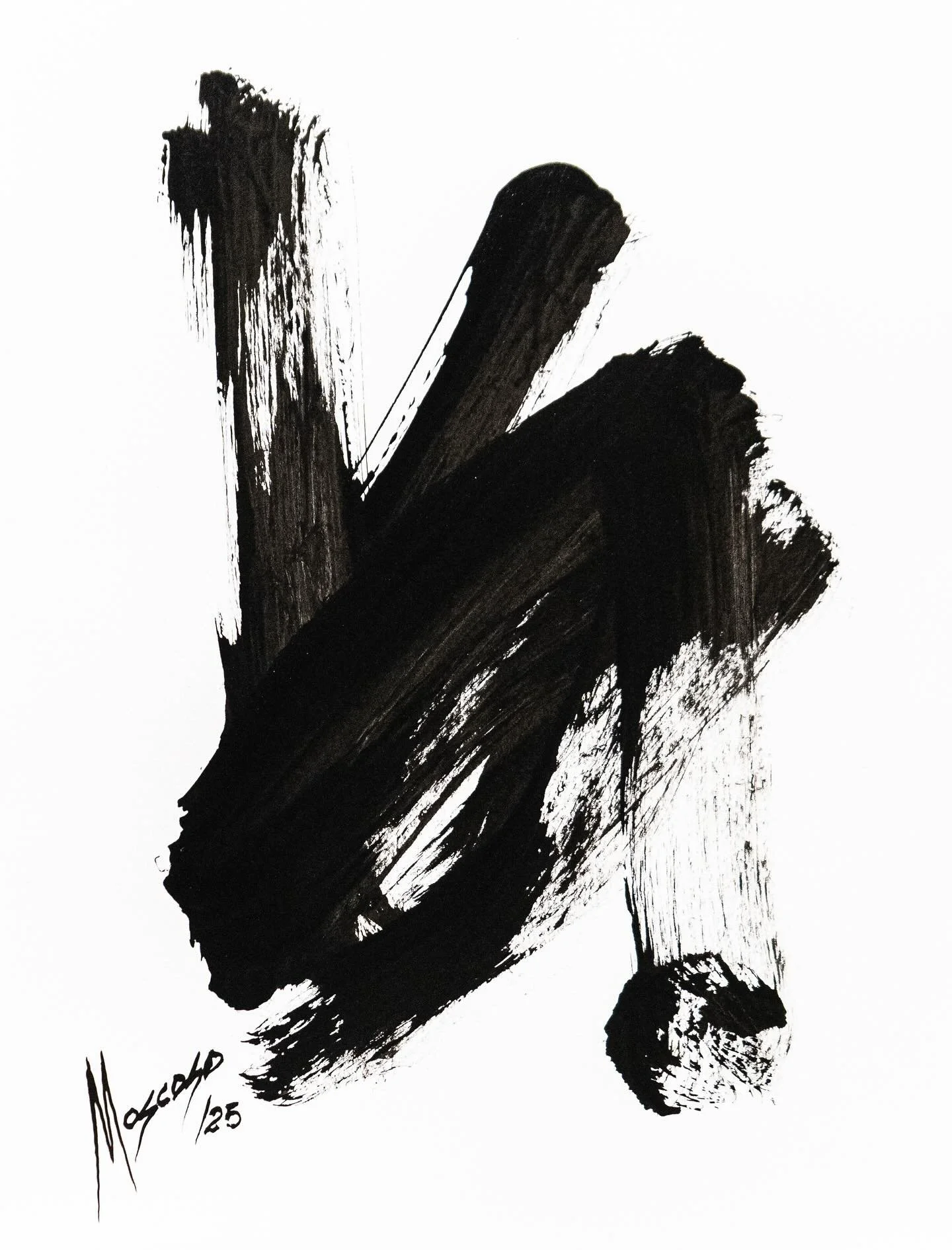 The fundamental desire of Zen Art (Zenga) is to catch the spirit in motion.
 
Throughout his life and work, Luis Moscoso has employed Zen art and its philosophy as a fundamental expression of his creativity and artistic vision. Inspired by simplicity