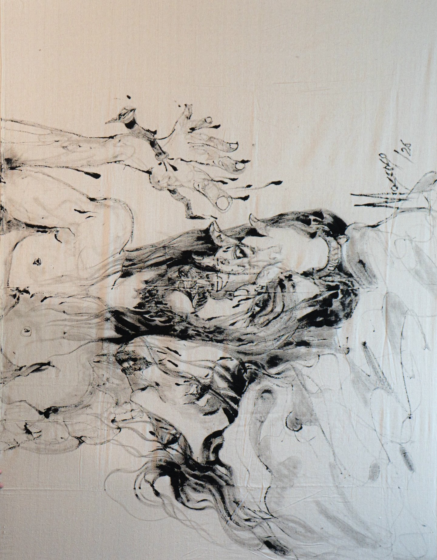 Piet&agrave; (Uncontained) (2026) - Luis Moscoso
72 &times; 108 in.
Ink on Raw Canvas

We invite you to explore @moscoso.art &mdash; check out our work and visit our website at www.moscoso.art (link in bio) to learn more and discover the creative wor