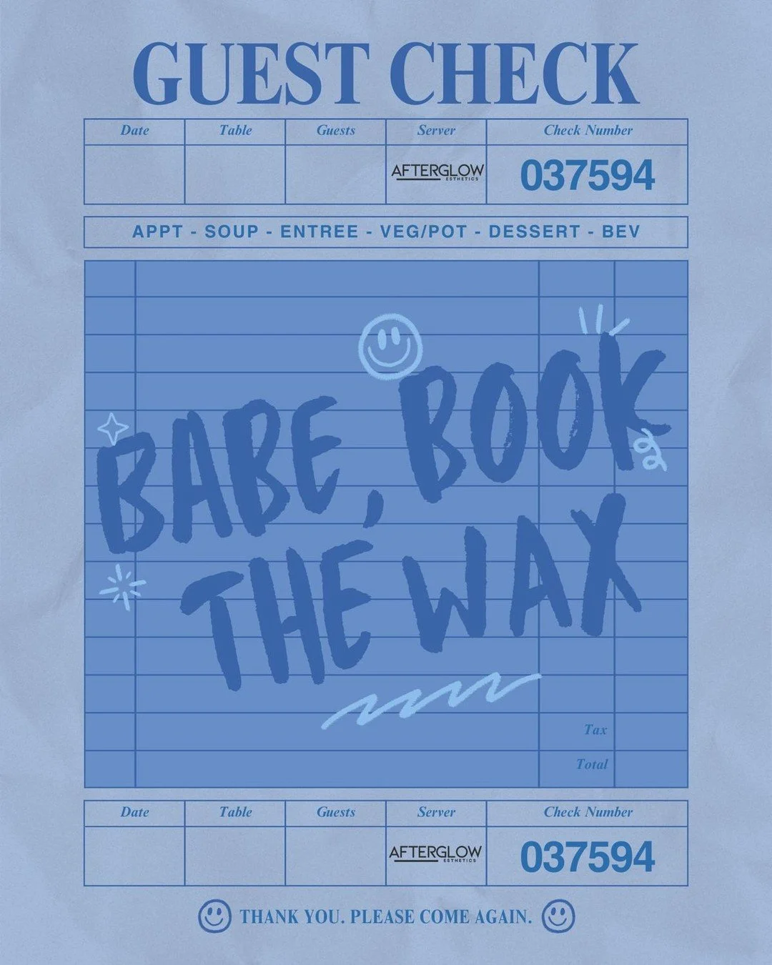 Friendly reminder from your wax girl 🧾✨
If you want to be smooth for Spring Break &amp; summer, NOW is the time to start waxing.
Hair should be about a grain of rice length (around 3&ndash;4 weeks of growth) for the best results 🤍
The sooner you st