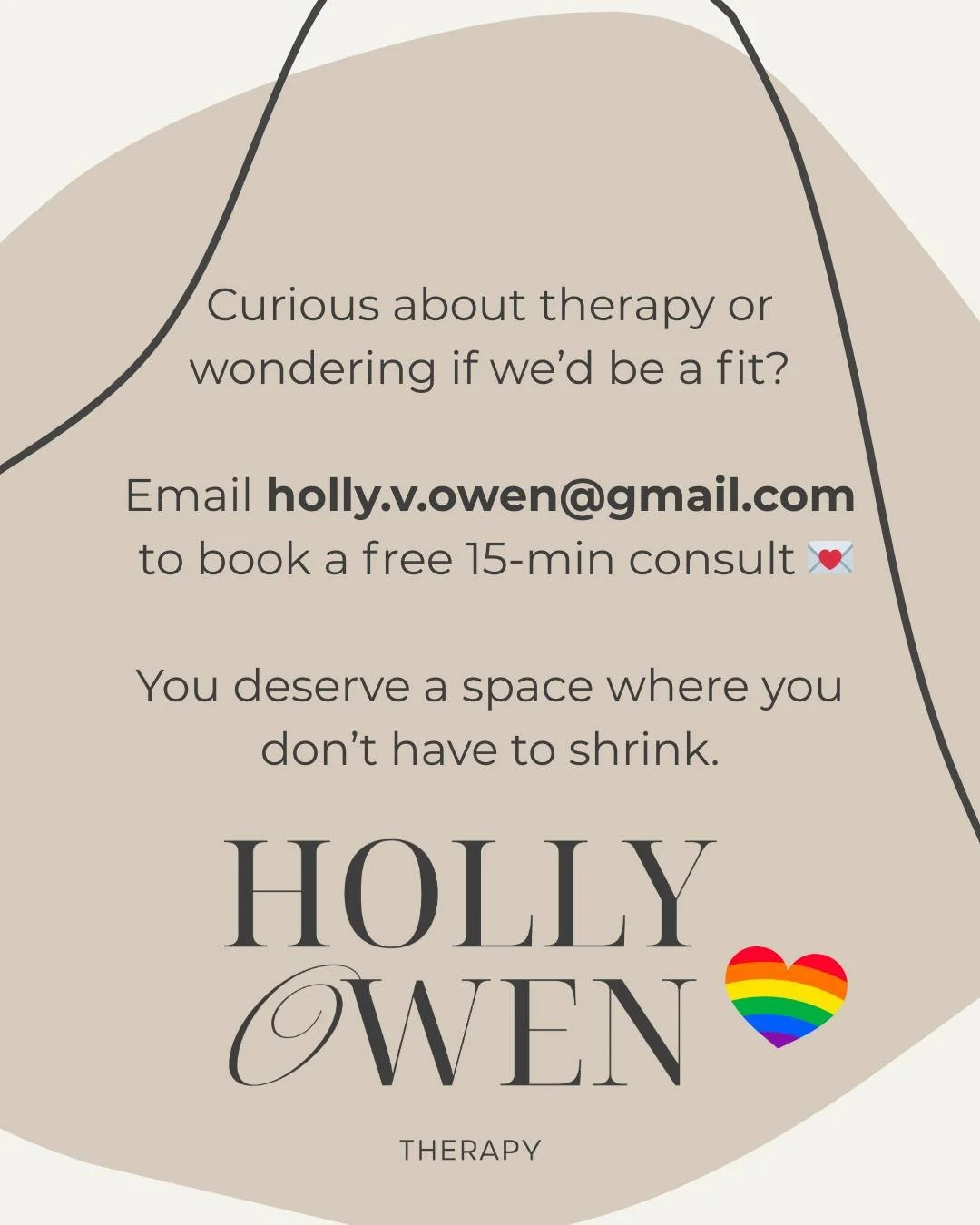 If you&rsquo;ve been looking for an affirming space to reconnect with yourself, this is your sign. Therapy can help you untangle stress, build self-trust, and move toward a life that feels aligned and empowering.

📍 Based in Ontario | In-Person &amp