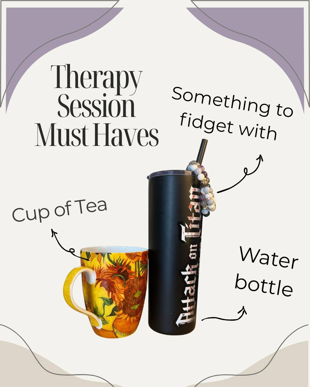 Ever wonder how a therapist stays present in therapy with you? Well we all have items that help keep us grounded and focused so we can truly hear and see you in the moments when you need support most 🌱

 #MentalHealthAwareness #AuthenticityMatters #