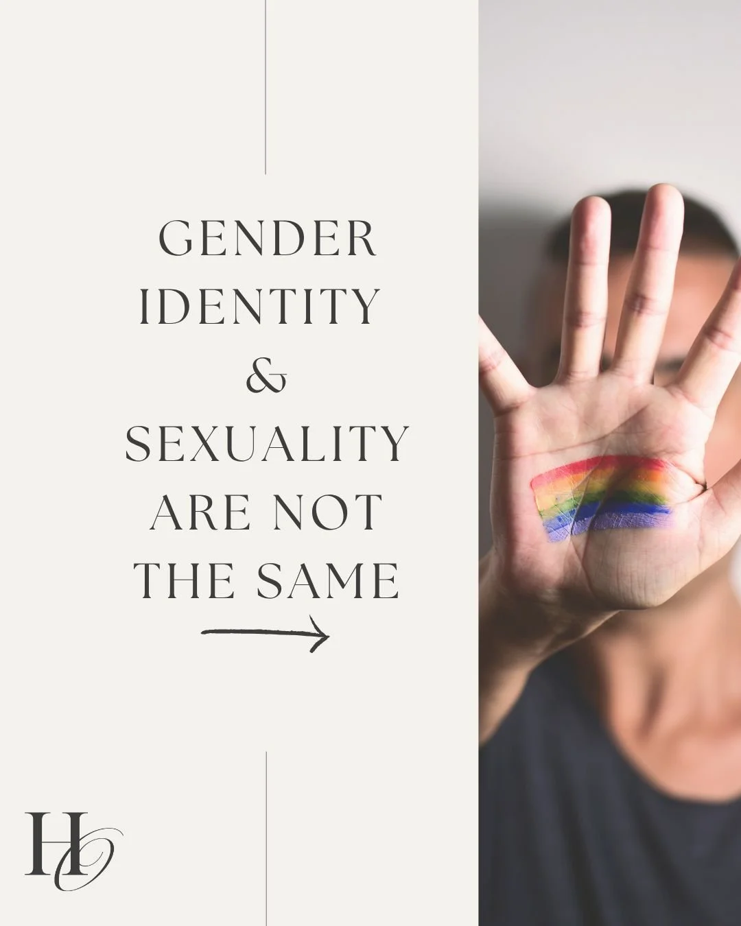 Gender identity and sexual orientation are completely different, but both contribute to who we are. Both are can evolve and shift throughout our lives which means that there is no one way to be queer 🏳️&zwj;🌈

 #QueerTherapist #queeraffirmingtherap