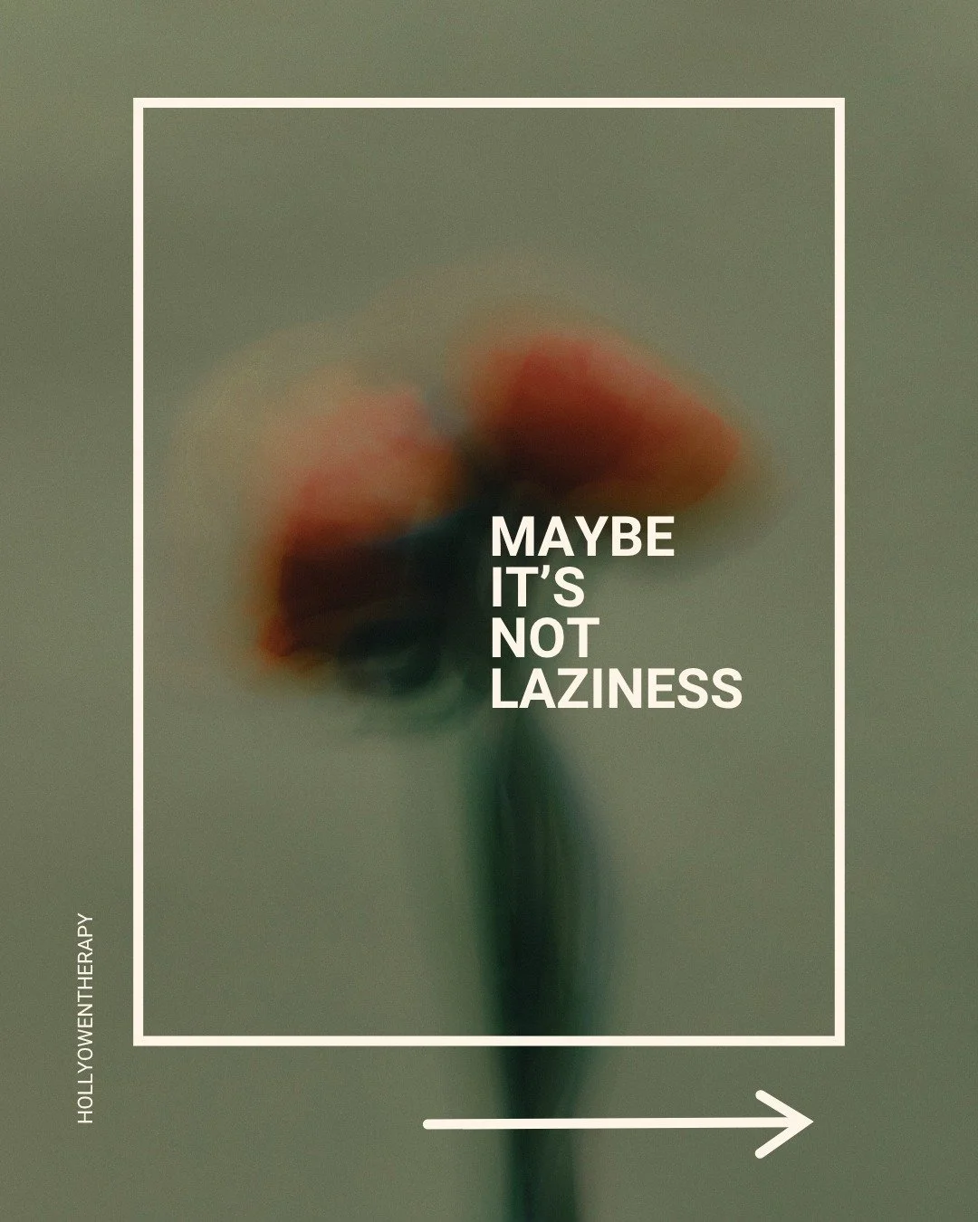 Maybe it&rsquo;s not laziness. Maybe it&rsquo;s&hellip;

&hellip;overwhelm.
&hellip;burnout.
&hellip;perfectionism.
&hellip;anxiety.
&hellip;decision fatigue.
&hellip;fear of getting it wrong.
&hellip;a task that feels much bigger than it actually is