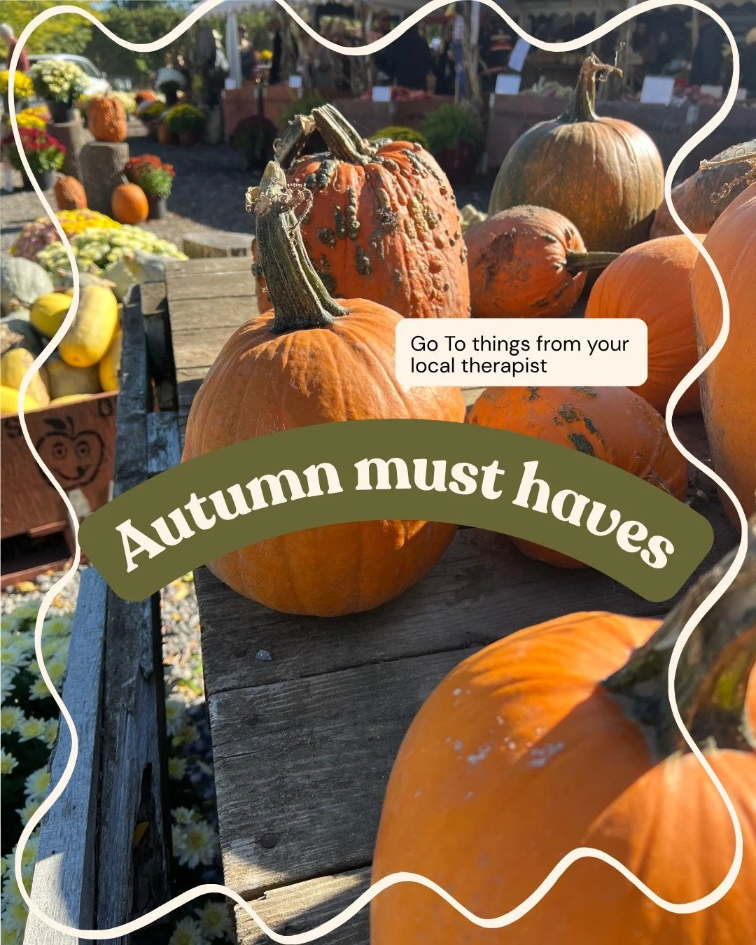 Your Autumn Wellness Must-Haves 🍂☕✨

As the season shifts and the days get cooler, our minds and bodies naturally ask for a slower, softer pace. 

Here are 5 seasonal essentials for your mental and physical well-being this fall:

☕ Cozy Drinks &mdas