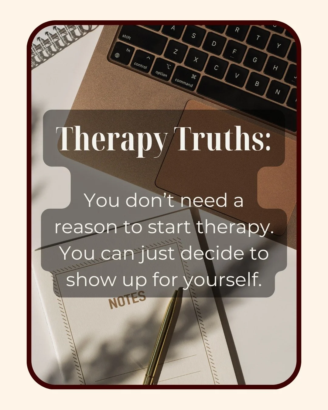 You don't need the right words ready, and you do not need a clear account of what is wrong before you start therapy. 

Not knowing where to start is a completely reasonable place to start 🌱

Therapy &bull; Psychotherapy &bull; Mental Health &bull; M