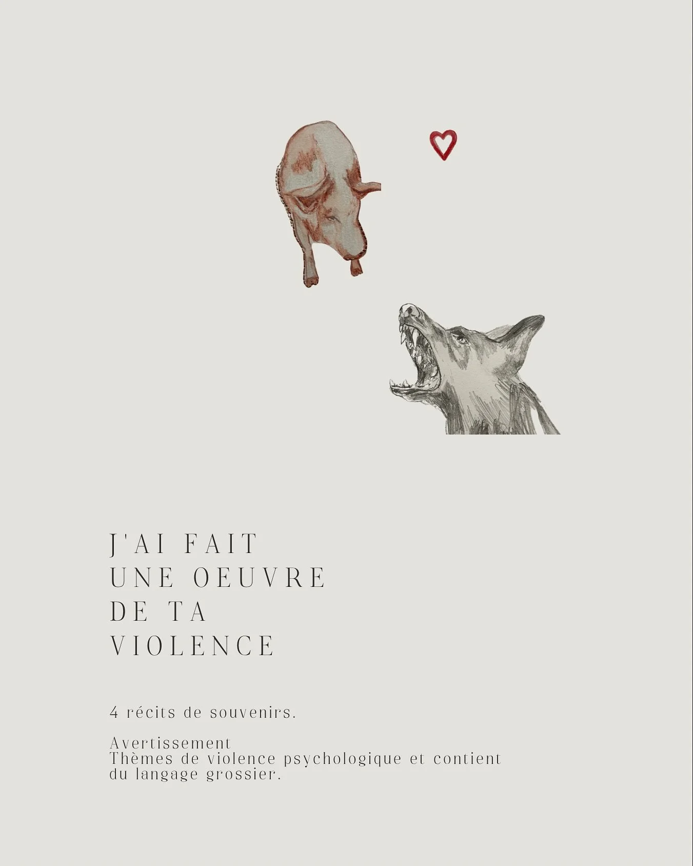 T&rsquo;as l&rsquo;air d&rsquo;avoir beaucoup de col&egrave;re.
&mdash; C&rsquo;est vrai.

Cette phrase m&rsquo;a ouvert les yeux. J&rsquo;ai r&eacute;alis&eacute; que j&rsquo;avais essay&eacute; de camoufler tout &ccedil;a, de le porter seule sur me