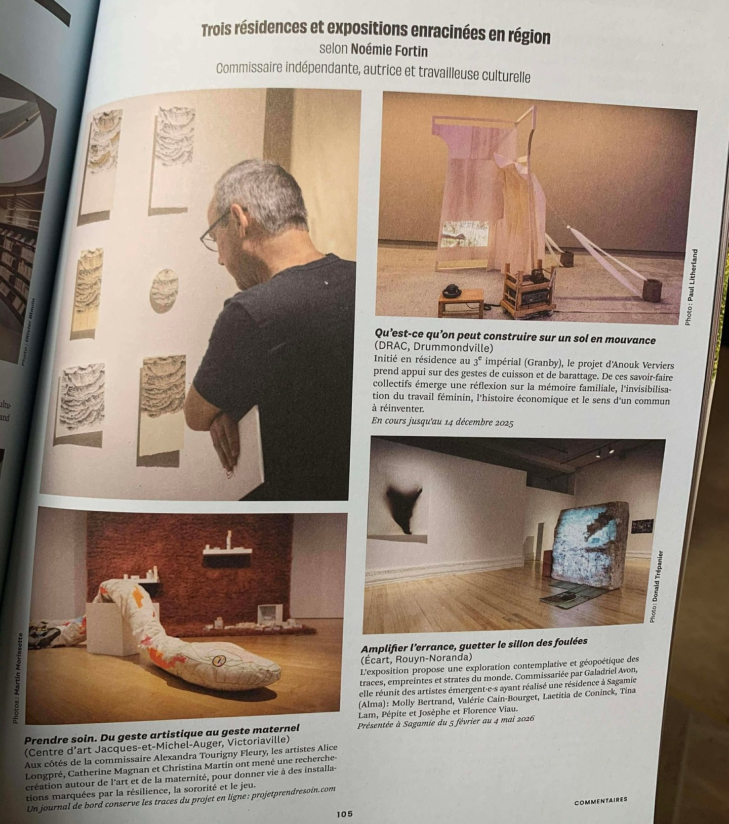 Beau cadeau ce matin! 🐍❤️

On parle de notre projet 
"Prendre Soin. Du geste artistique au geste maternel" dans @nouveauprojet 

🥰🥰🥰🥰 

*** 

Prendre soin. Du geste artistique au geste maternel
(Centre d'art Jacques-et-Michel-Auger, Vi