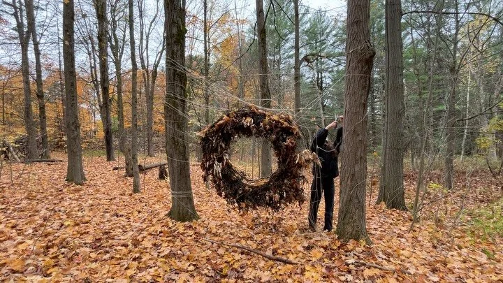 La fin des fleurs 🥀🍂🍂

#landart #landartartiste

Jour de d&eacute;montage - Champ Libre 2025