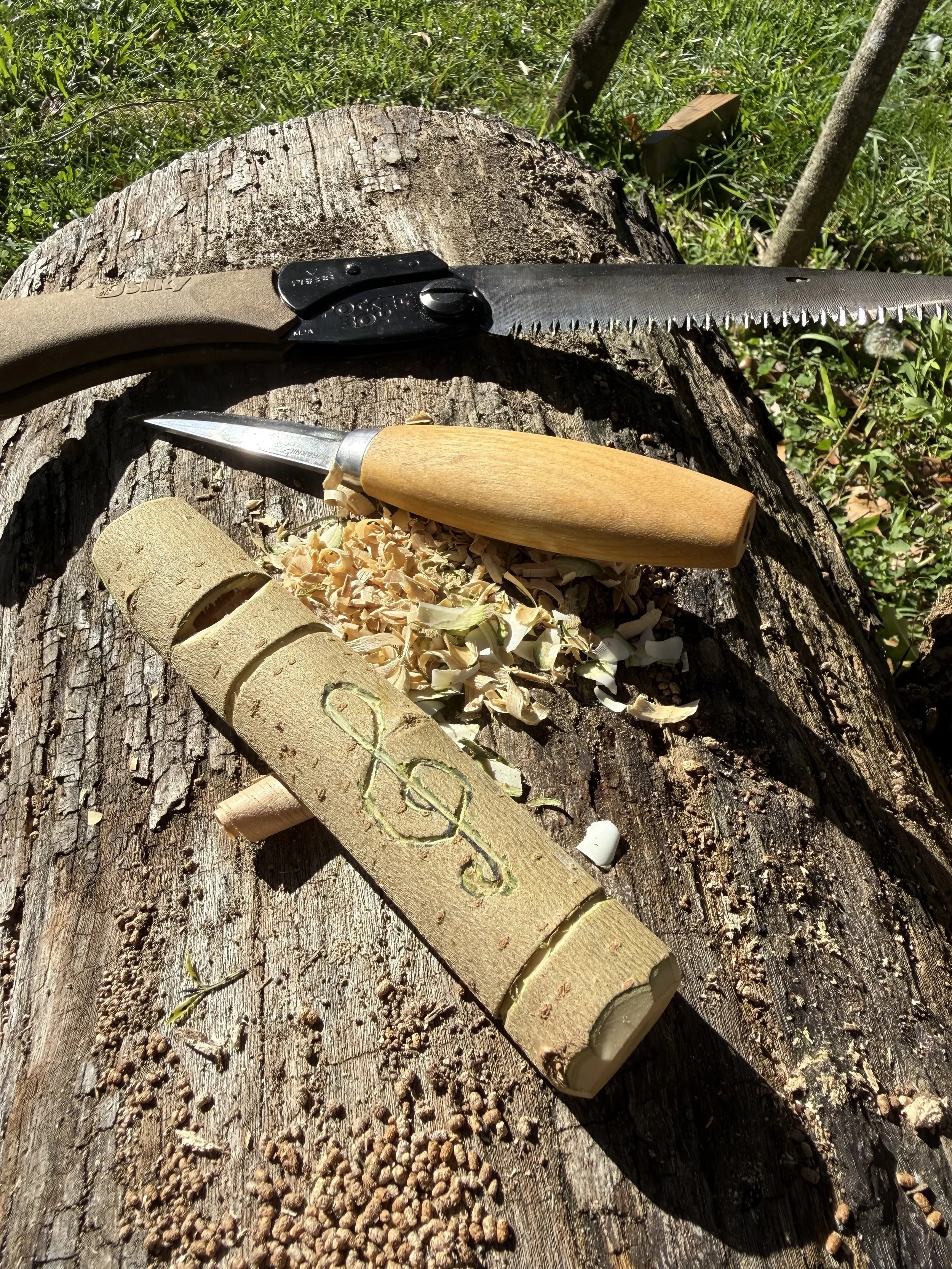 Mountain Mates- Carve a musical whistle!