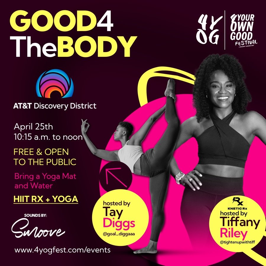 DALLAS, we&rsquo;re BACK in 2 weeks at @attdiscoverydistrict! 🔥

FREE Validated Parking!!!

Join us Saturday, April 25th from 10:15 AM &ndash; 12 PM for the return of Good 4 The Body &mdash; a full morning of movement, music, and community.

💪🏾 50