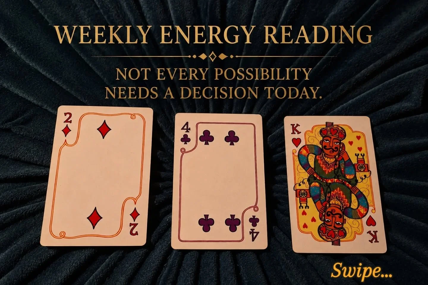 ✨ Weekly Energy Reading ✨

This week's energy speaks of patience, foundations, and self-worth.

The Two of Diamonds (Two of Pentacles) reminds us that not everything arrives with immediate clarity. Some situations need time. Some possibilities need s