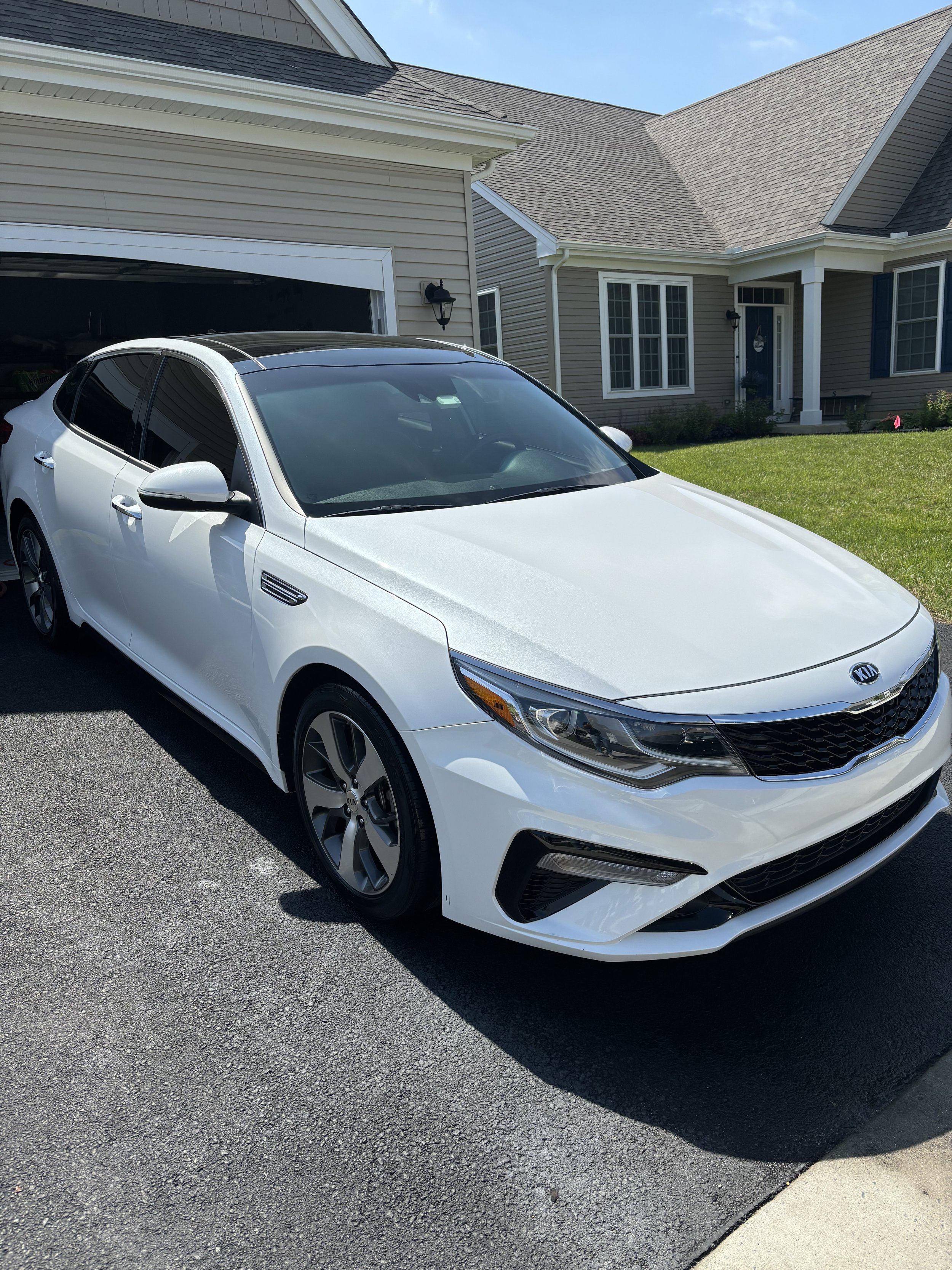 This Kia Optima received a basic exterior and interior detail.