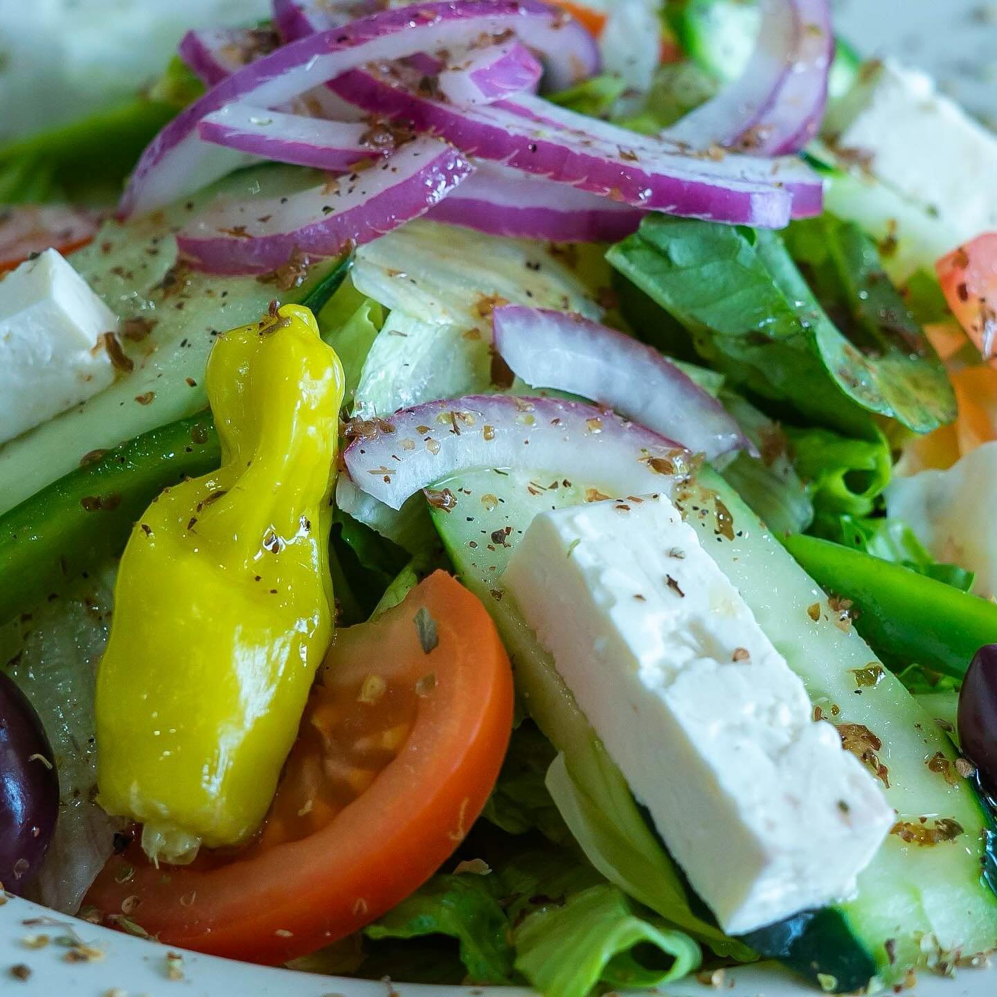 Greek Salad extreme close-up!