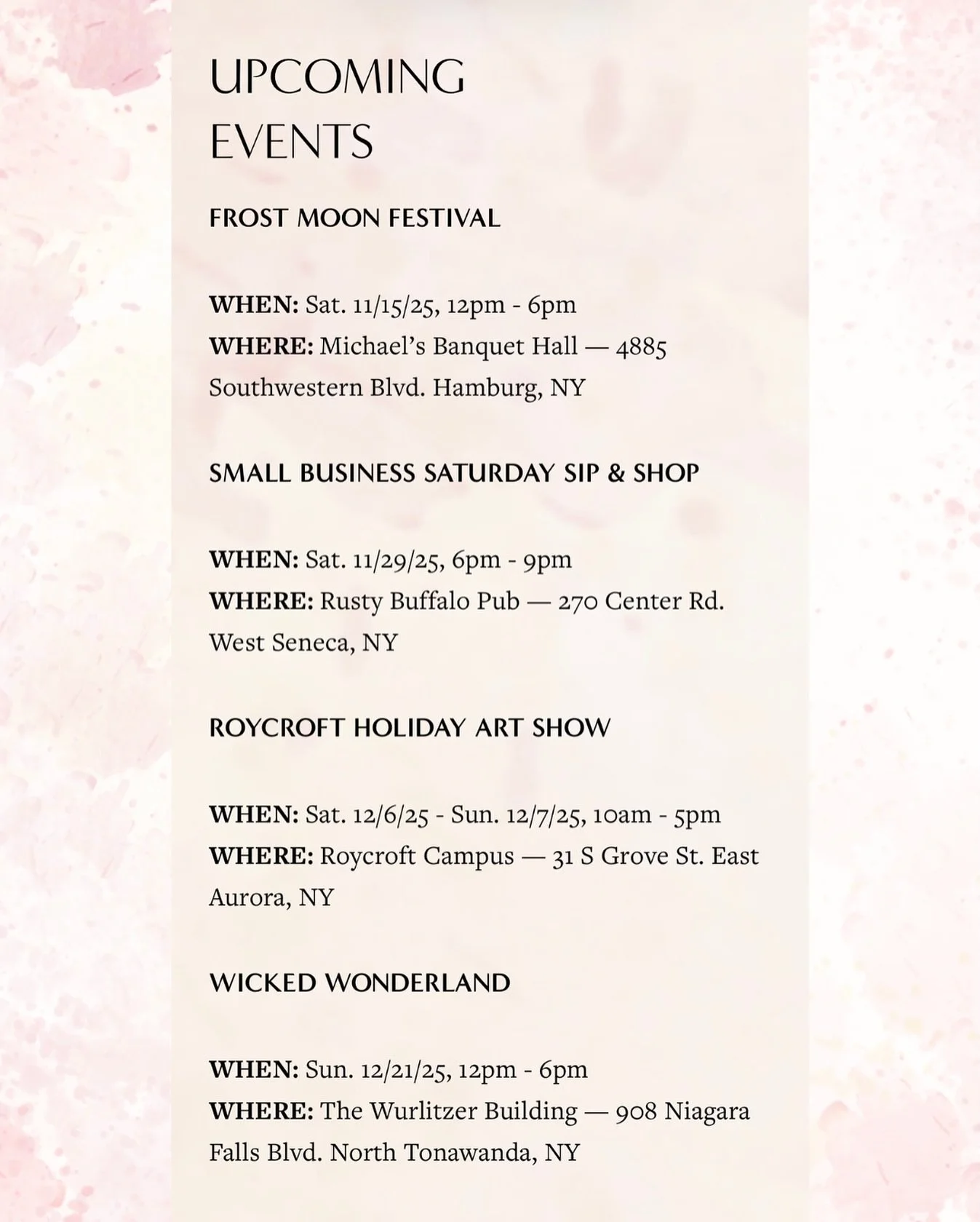 Here&rsquo;s a look at our upcoming events through the end of the year! 👀

You can find all the info on the events page on our website!