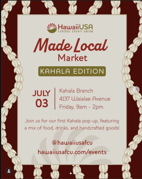 HIUSAFCU Kahala Makers Market