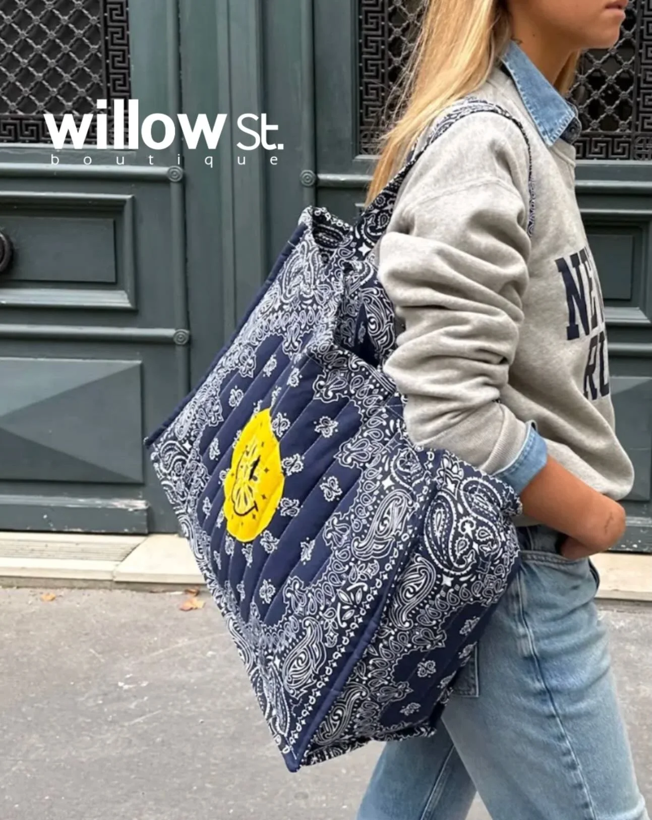 New to Willow St. &mdash; Call It By Your Name.

Playful prints, hand embroidery, and a quilted bandana tote that feels personal and one-of-a-kind. The kind of bag that turns everyday errands into a style statement. Tap to shop!

#shopwillowst #willo