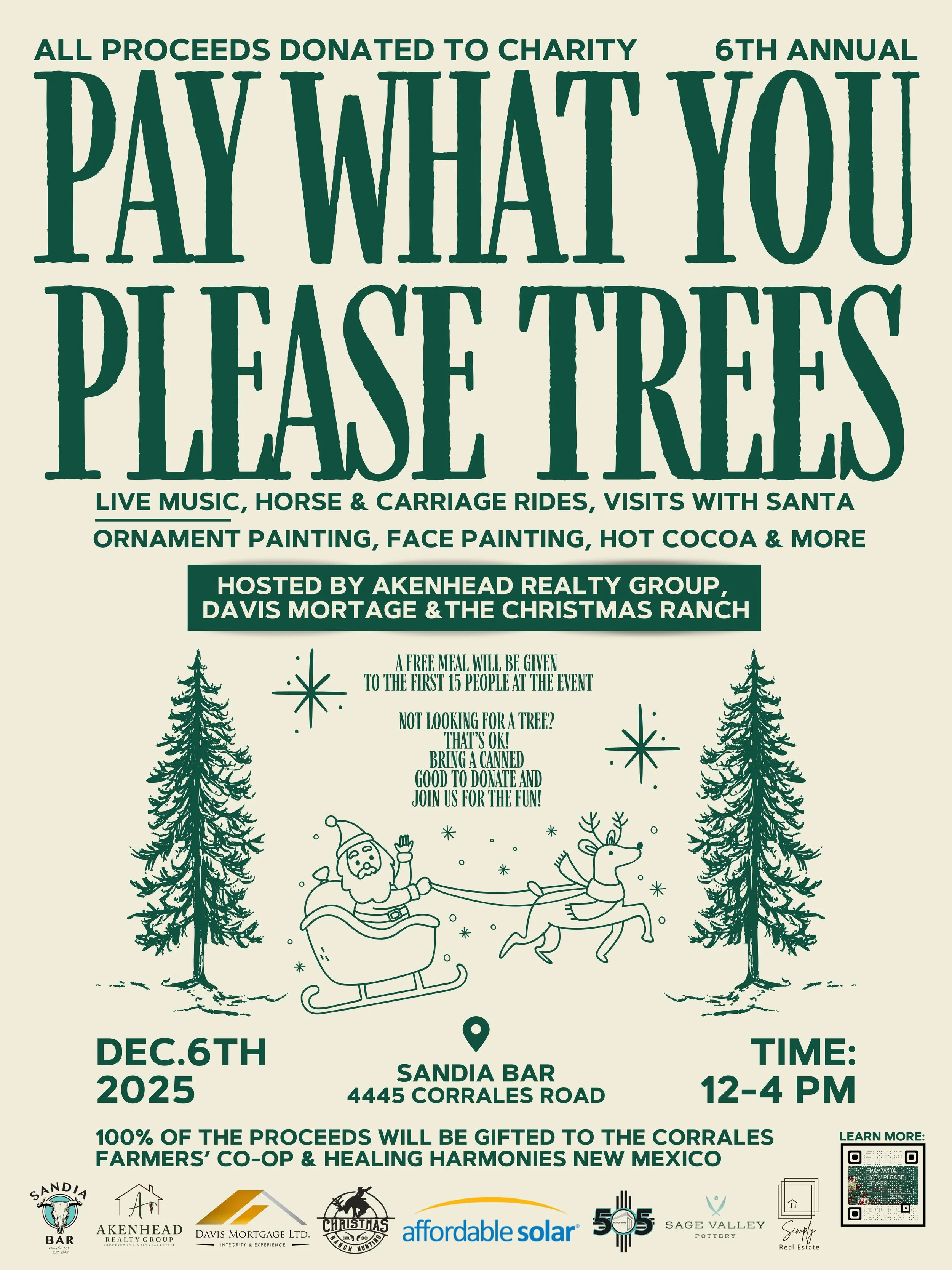 Pay What You Please Tree Event