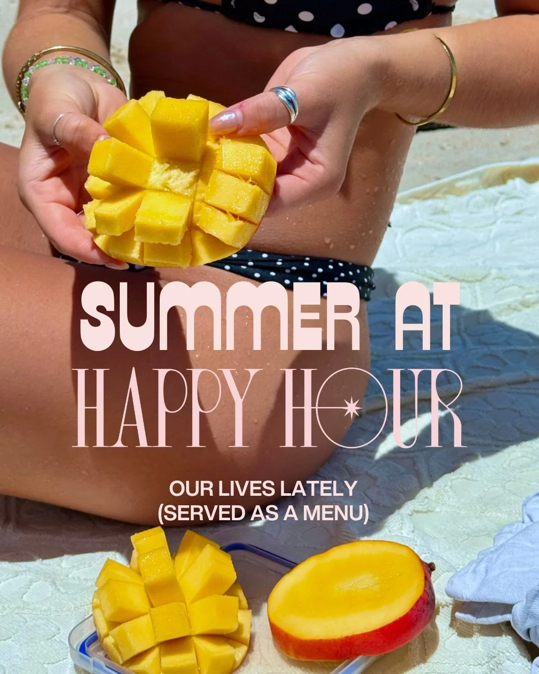 Summer at Happy Hour 🍸
Pilates, beach, bevs, and a whole lot of balance.

From teaching pilates to the fam to Indi&rsquo;s final classes before Bali, this season reminded us that wellness is a lifestyle, not a rulebook.

If January feels like chaos,
