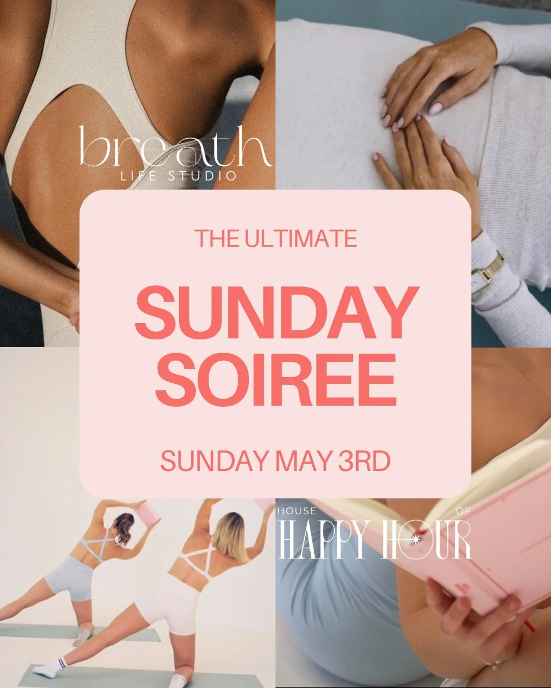 We are teaming up with @breath_life_studio to bring you 
The Ultimate Sunday Soir&eacute;e 💌🩷

An intimate morning to celebrate the amazing women in your life (including yourself) 

Sunday May 3rd 
9-12pm 
📍@mountloftyhouse 

Expect:
🩷 tea and we