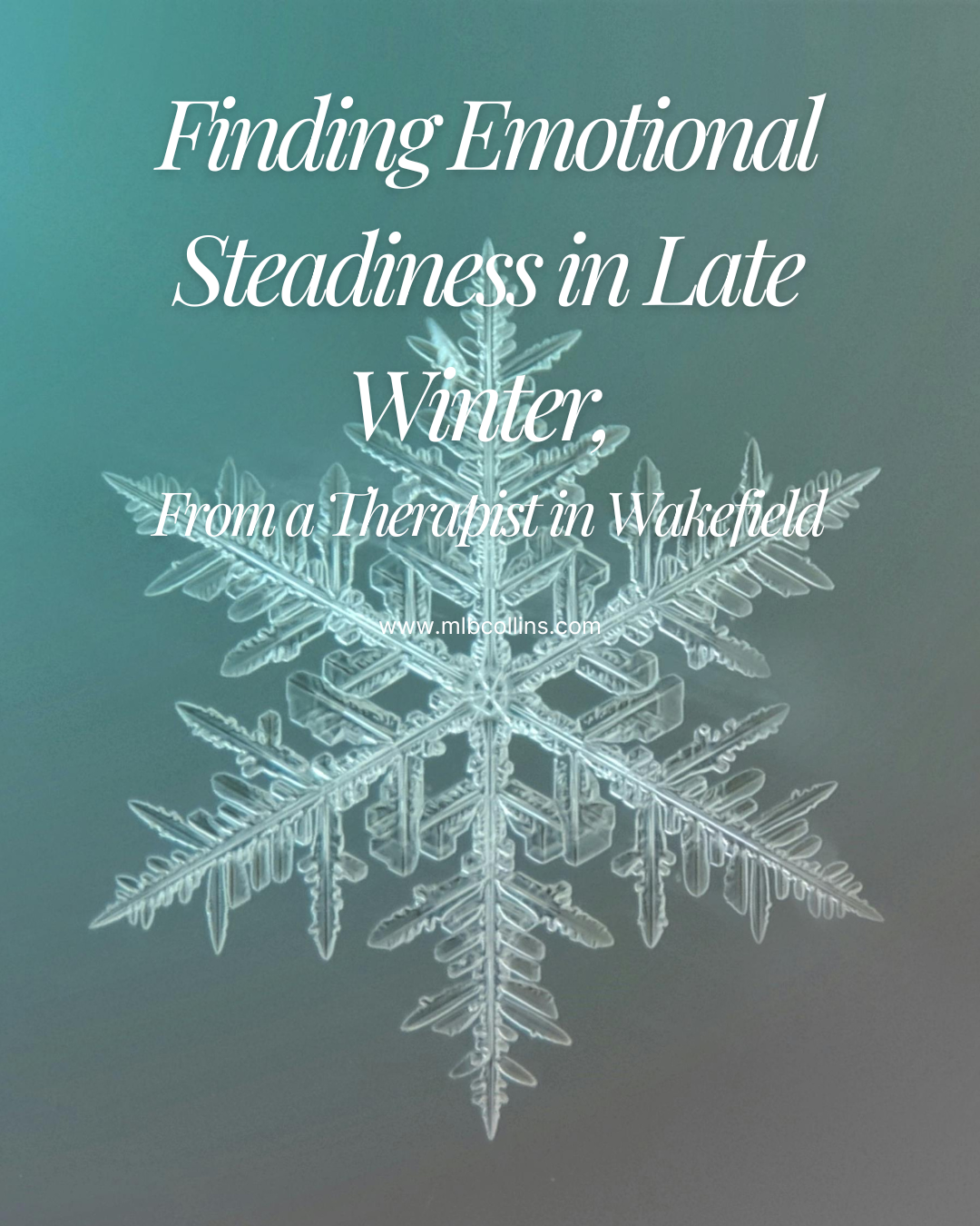 winter snowflake with advise from a therapist in wakefield about managing emotions in winter