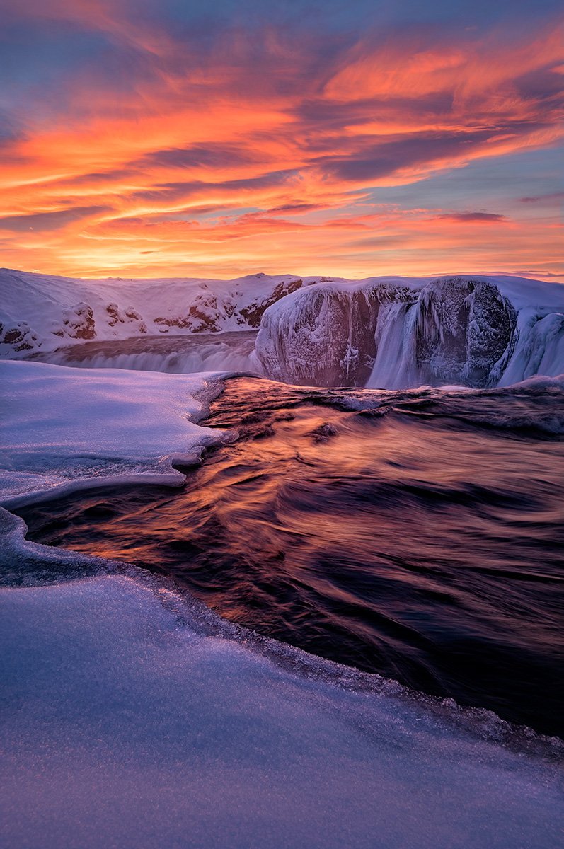 Dawns Frozen Cascades