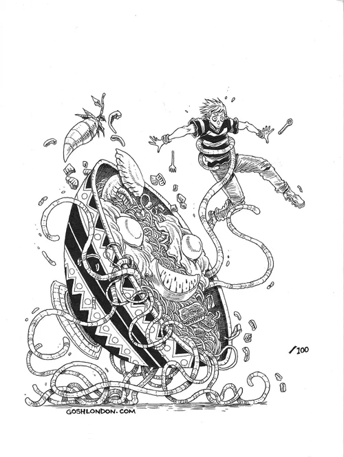 James Stokoe | Wonton Soup Bookplate Art - Gosh Comics Exclusive | Marley Zarcone / James Stokoe