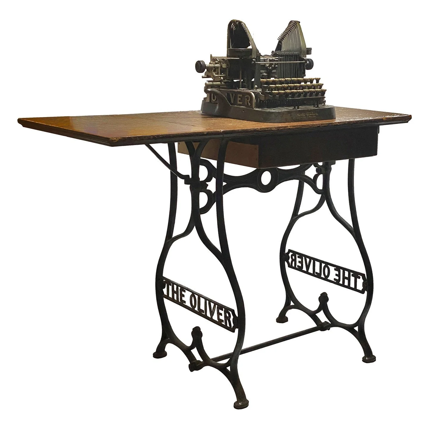 An Oliver No. 2 sits on Oliver table.
