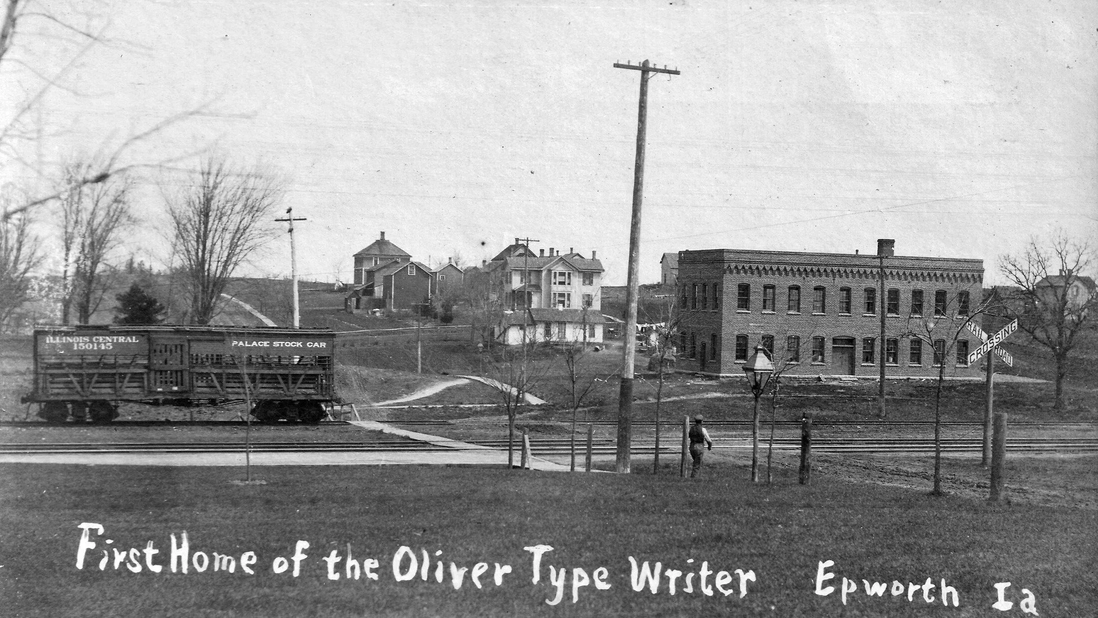 The Oliver No. 1 was manufactured in this two-story brick building in Epworth, Iowa.