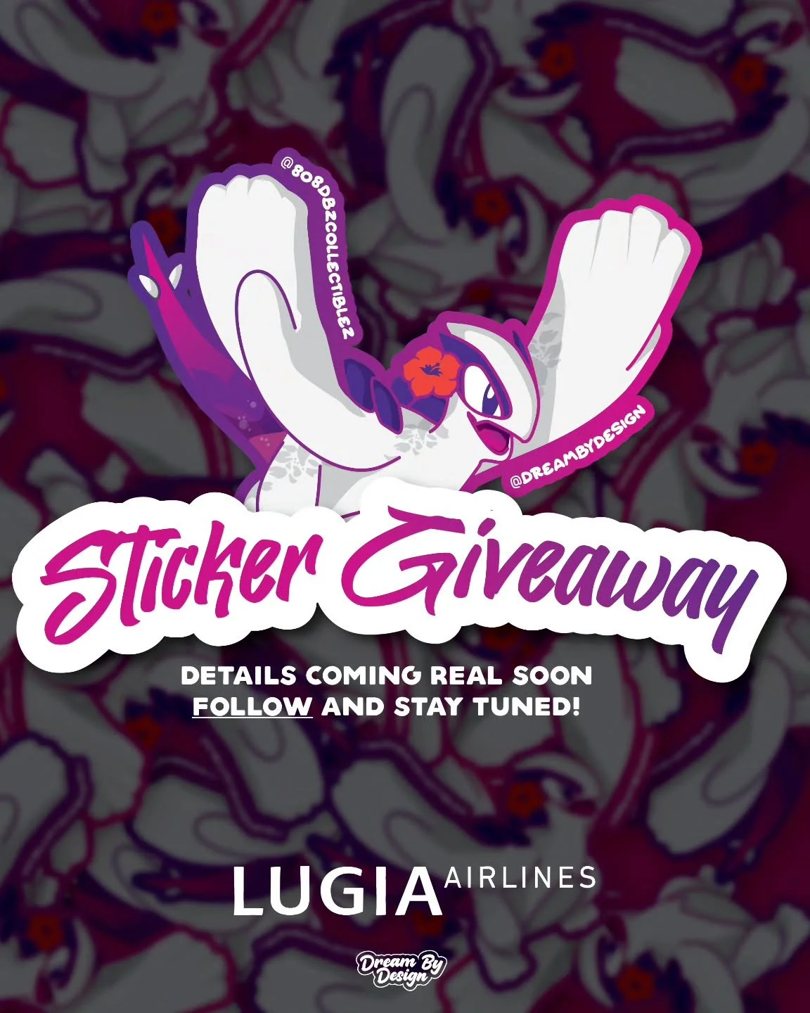 🚨✨ Sticker Giveaway Alert! (COMING SOON) ✨🚨
Lugia Airlines is taking off and we&rsquo;re celebrating with a FREE sticker giveaway! 🛫🔥 The giveaway is happening within the week, so don&rsquo;t miss your chance to score some exclusive holographic h