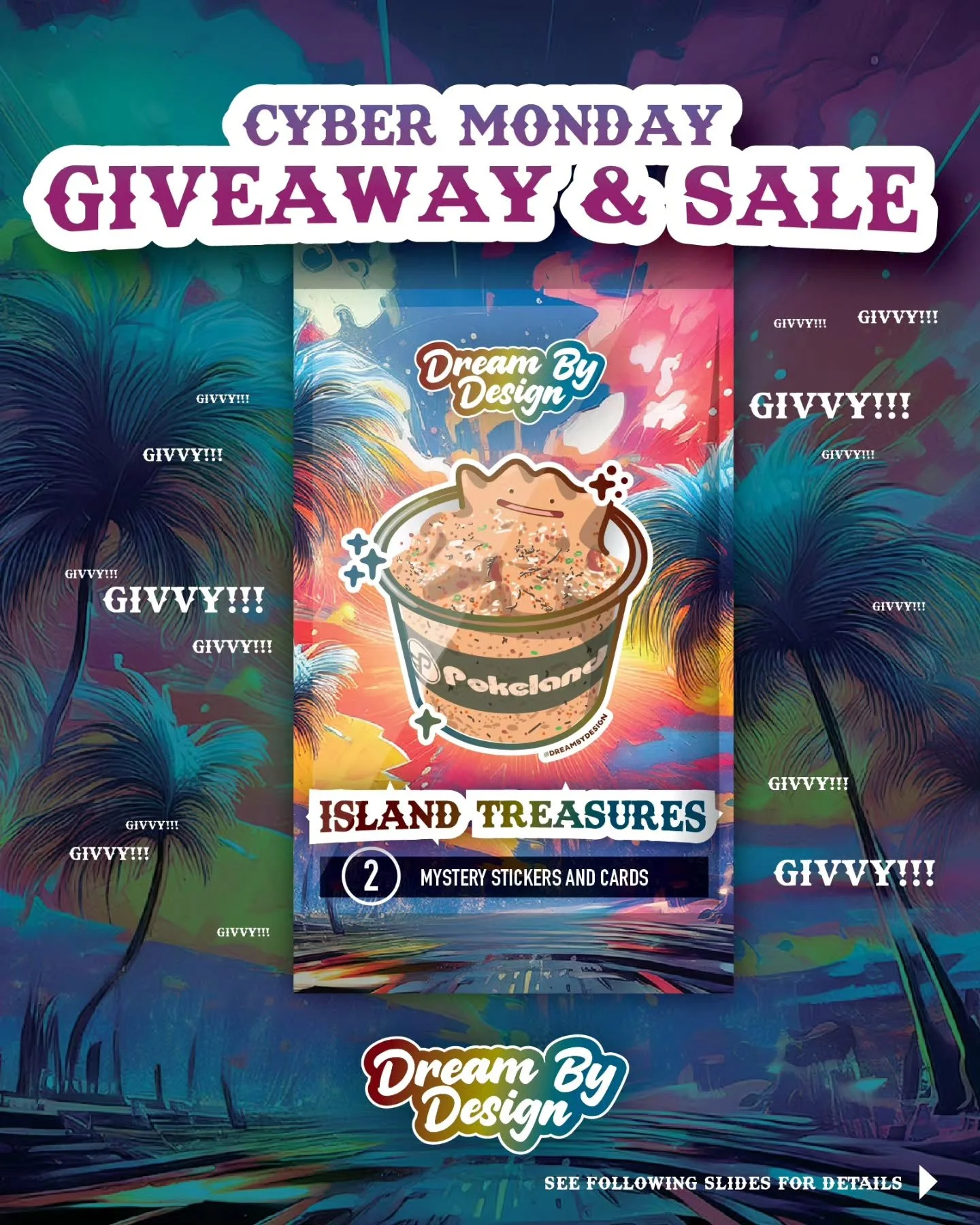 🚨 CYBER MONDAY GIVEAWAY &amp; SALE IS LIVE! 🚨
We&rsquo;re dropping our brand new Island Treasures Mystery Sticker Pack &mdash; the perfect stocking stuffer and ONLY $8.00! 🌺✨

And to celebrate&hellip; we&rsquo;re doing a BIG GIVEAWAY!
The first 20