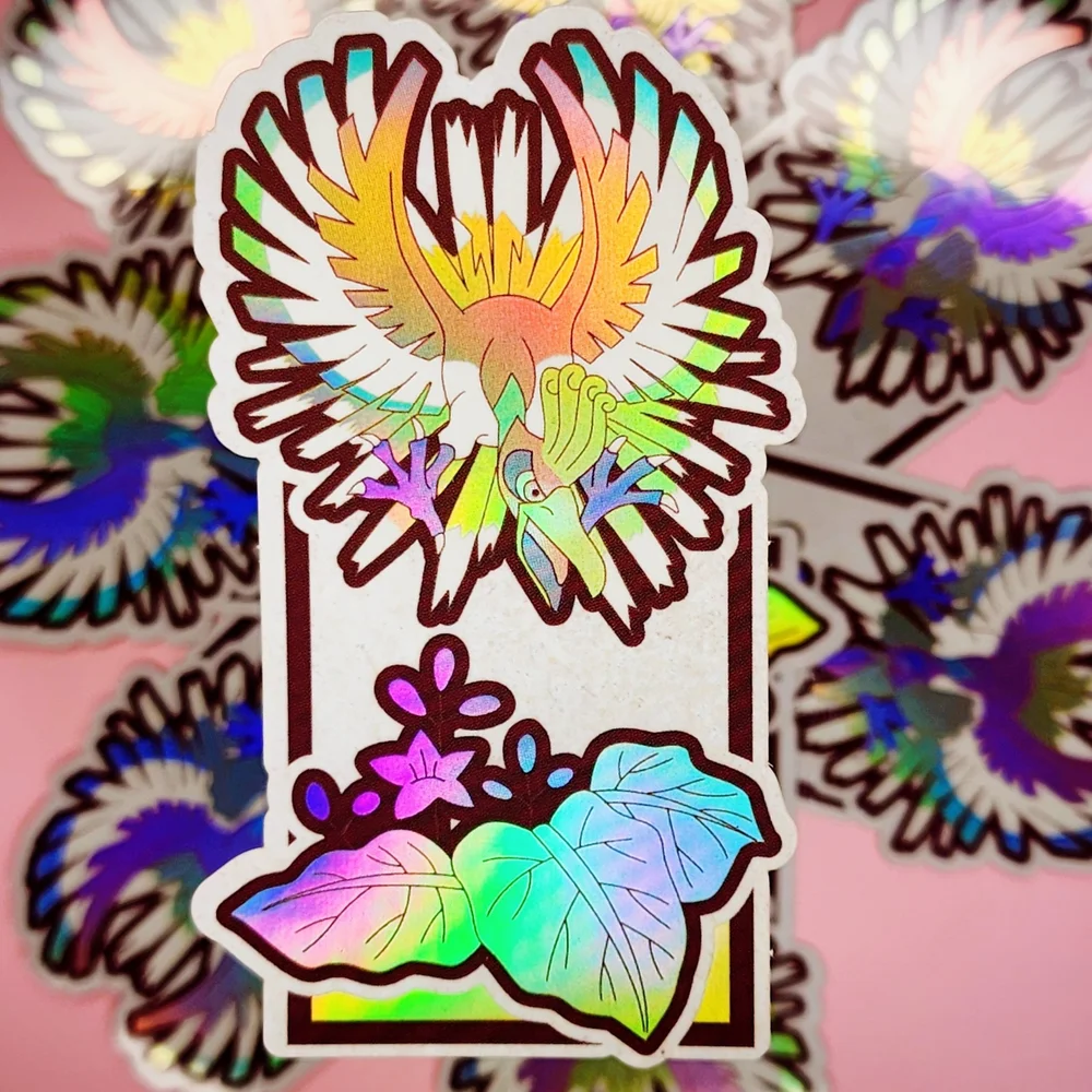 Hanafuda Ho-Oh Holographic Sticker  Dream By Design
