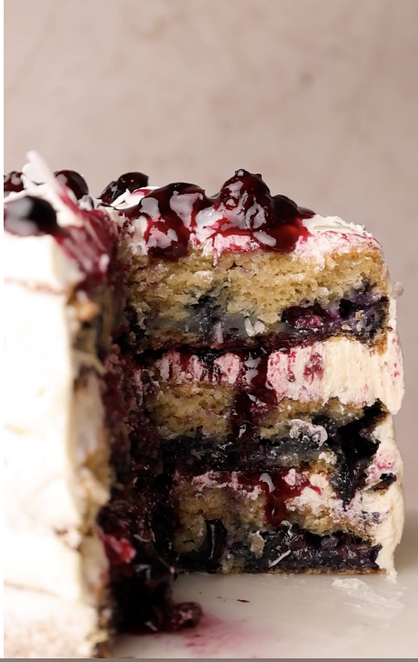 THE VEGAN STAR Coconut Blueberry Cake
